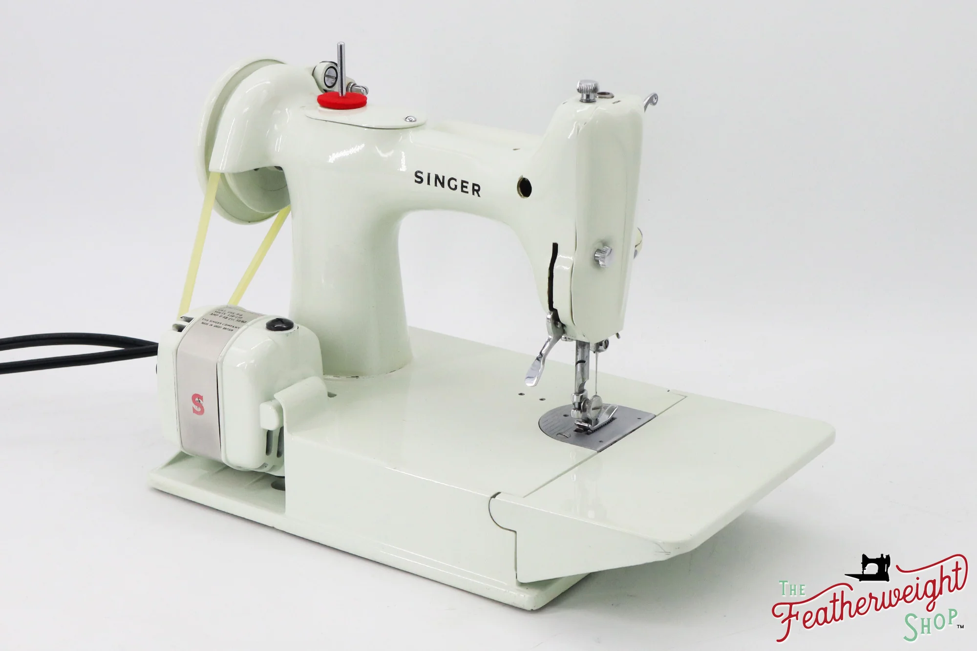 Singer Featherweight 221K Sewing Machine, WHITE EV9937** - RARE Case! - Image 5