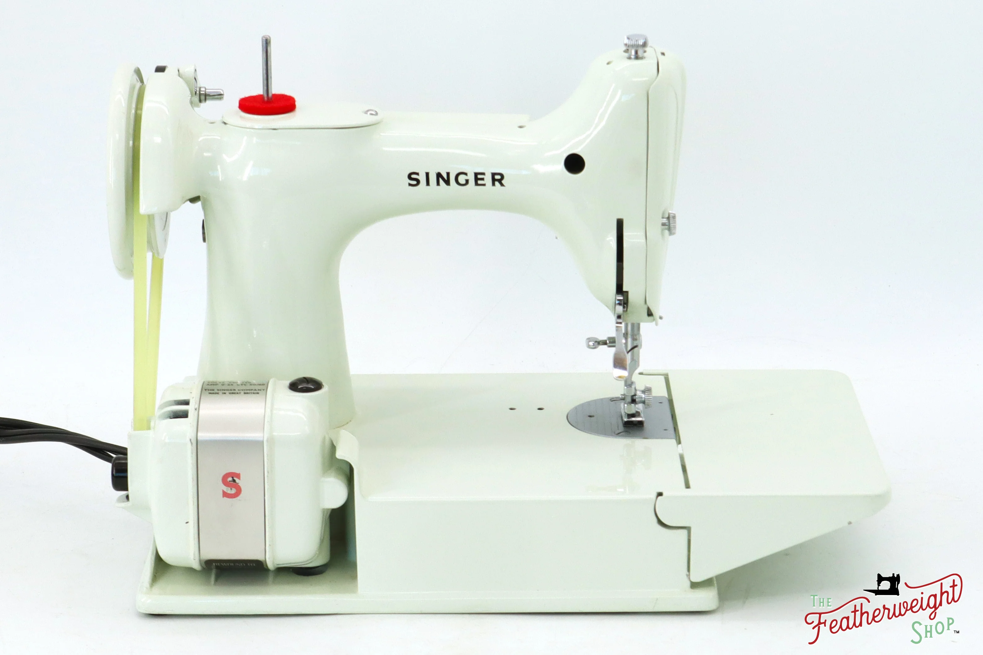 Singer Featherweight 221K Sewing Machine, WHITE FA219*** - RARE Case! - Image 3