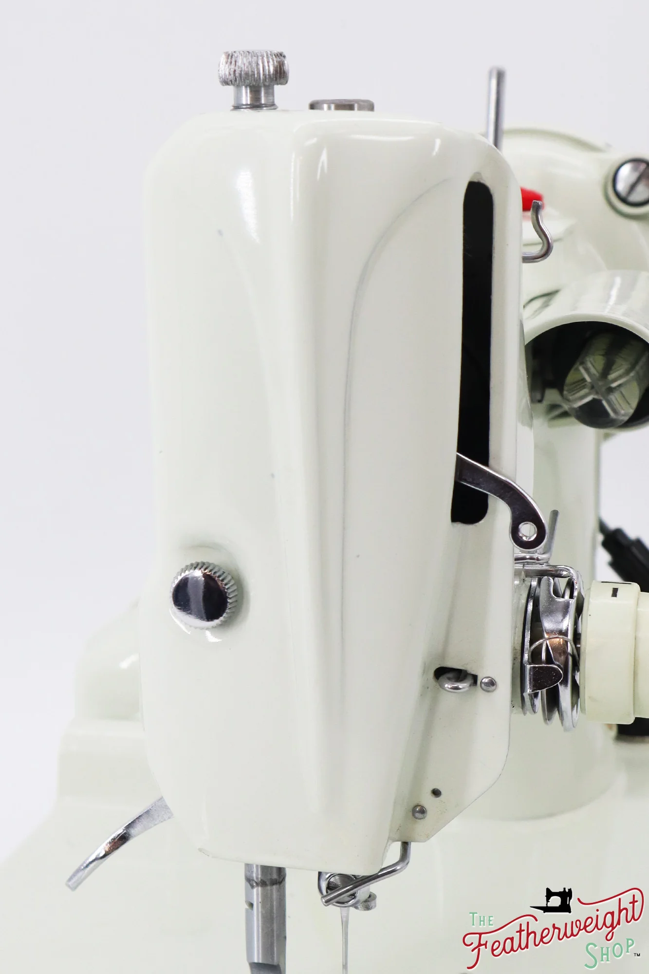 Singer Featherweight 221K Sewing Machine, WHITE FA2261** - RARE Case! - Image 12