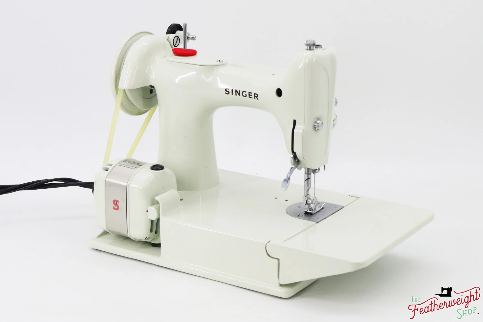 Singer Featherweight 221K Sewing Machine, WHITE FA2261** - RARE Case! - Image 5