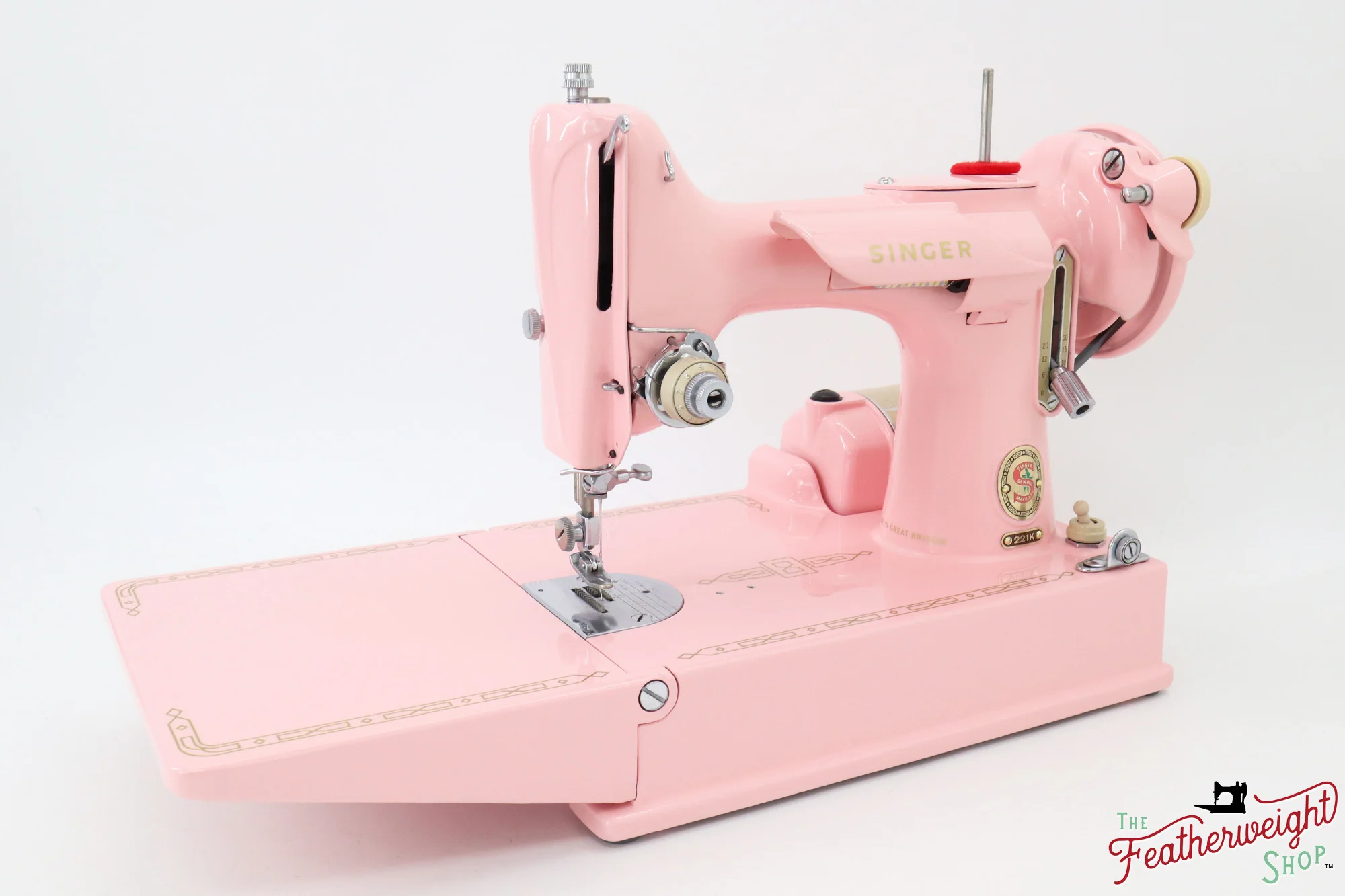 Singer Featherweight 221K5 Sewing Machine ES880*** - Fully Restored in Rosy Posy Pink - Image 2