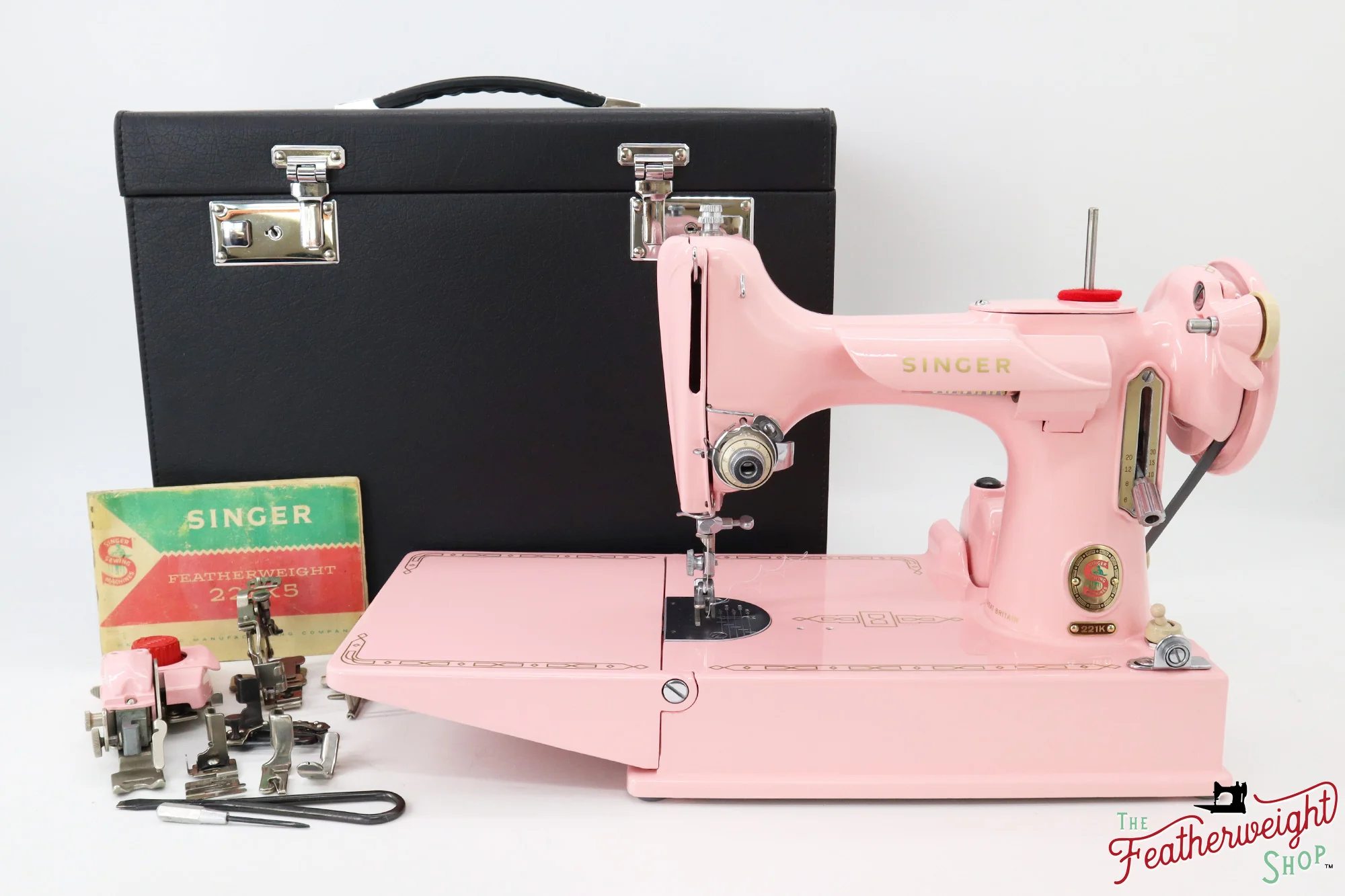 Singer Featherweight 221K5 Sewing Machine ES880*** - Fully Restored in Rosy Posy Pink - Image 3
