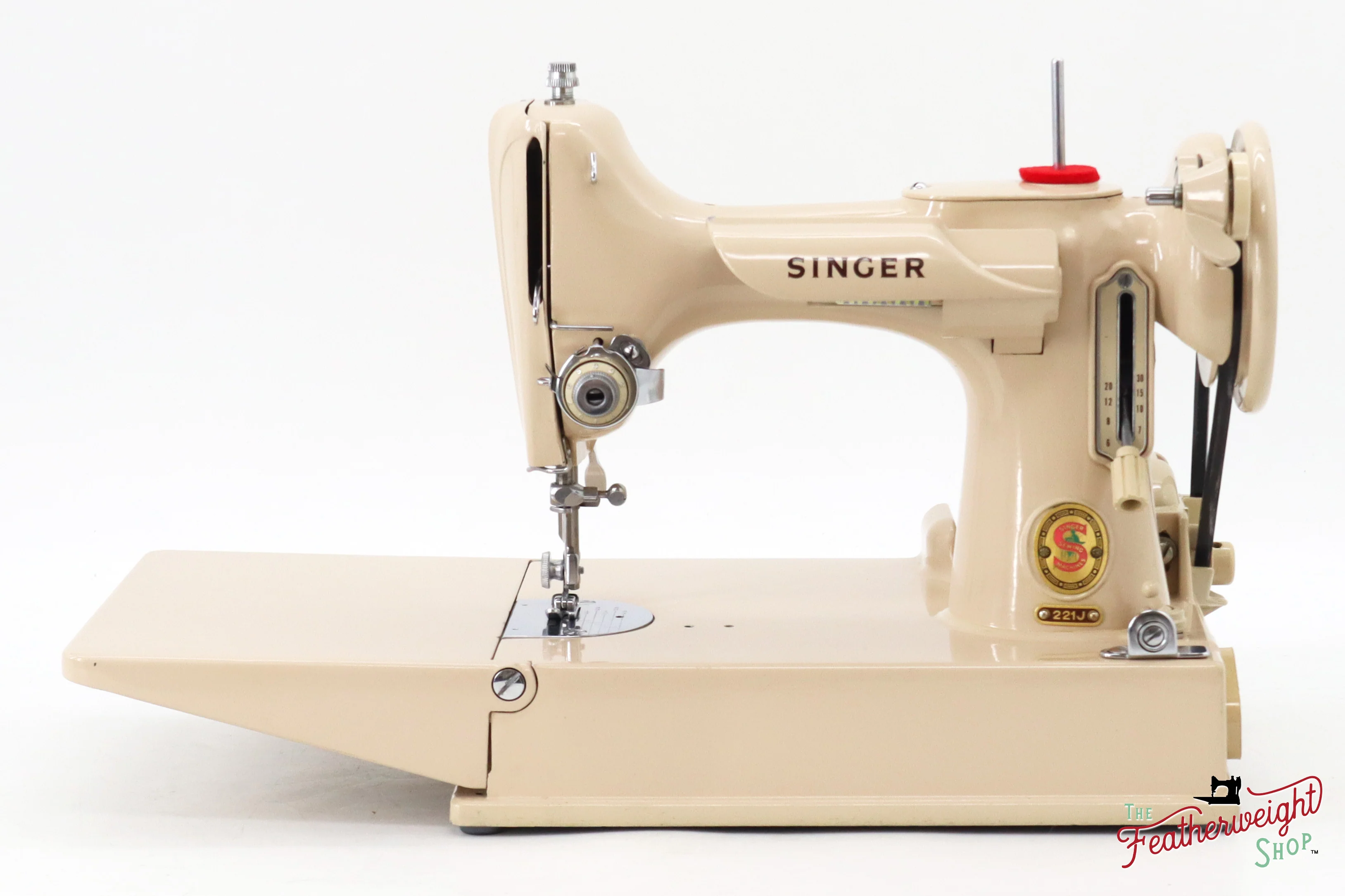 Singer Featherweight 221J Sewing Machine, Tan - ES8804** - Image 2