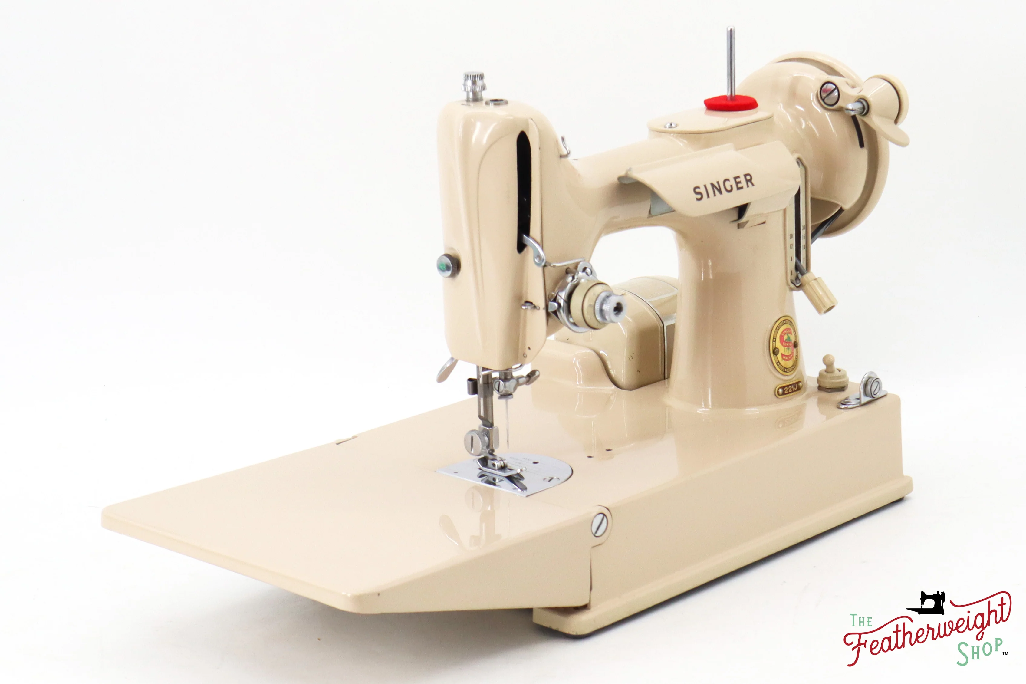 Singer Featherweight 221J Sewing Machine, Tan - ES8804** - Image 3