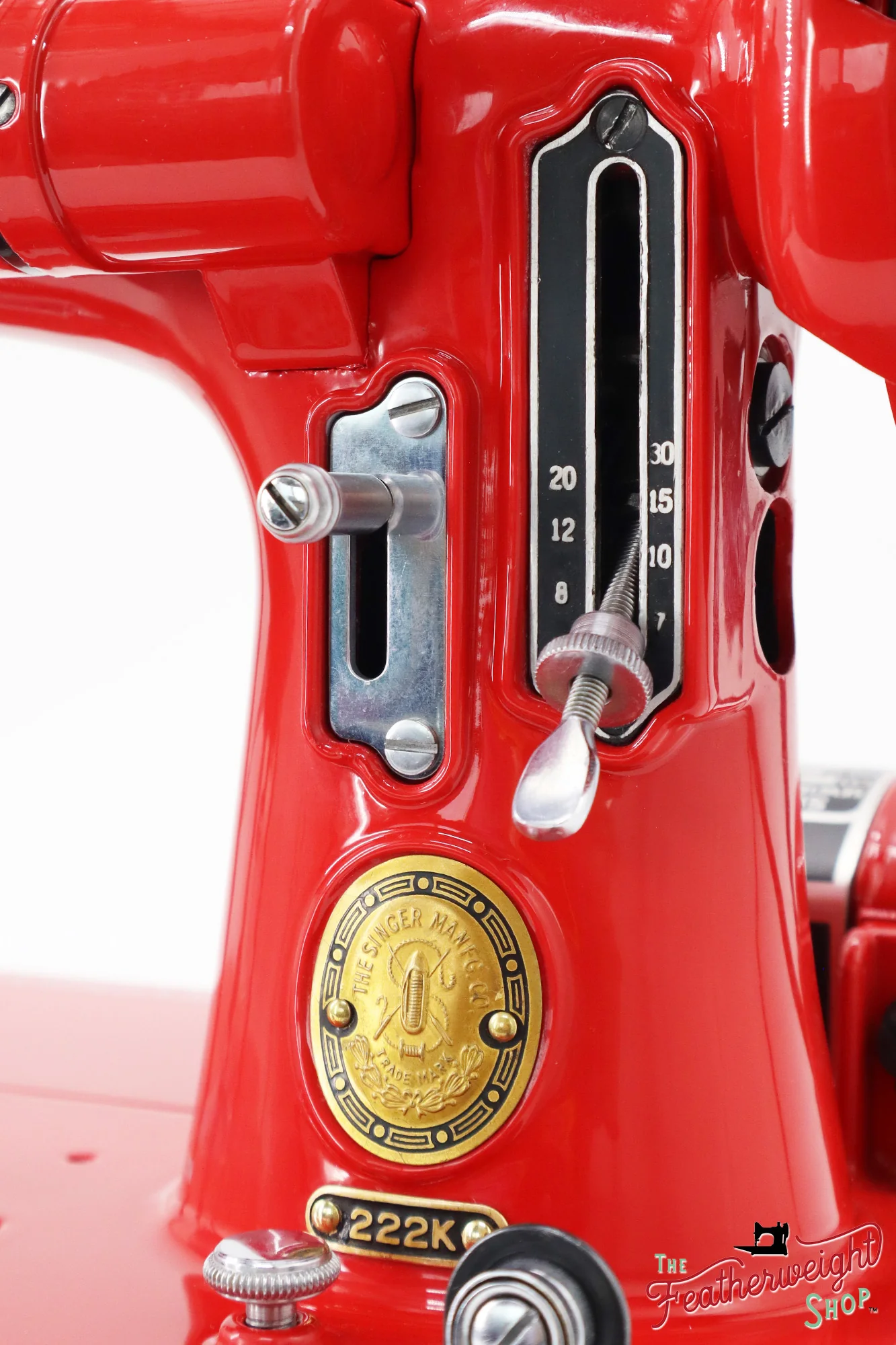 Singer Featherweight 222K EJ225***, 1953 - Fully Restored in Happy Red - 656th 222 Produced! - Image 15