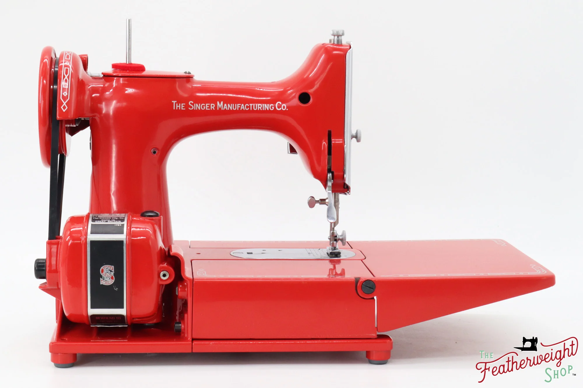 Singer Featherweight 222K EJ225***, 1953 - Fully Restored in Happy Red - 656th 222 Produced! - Image 9