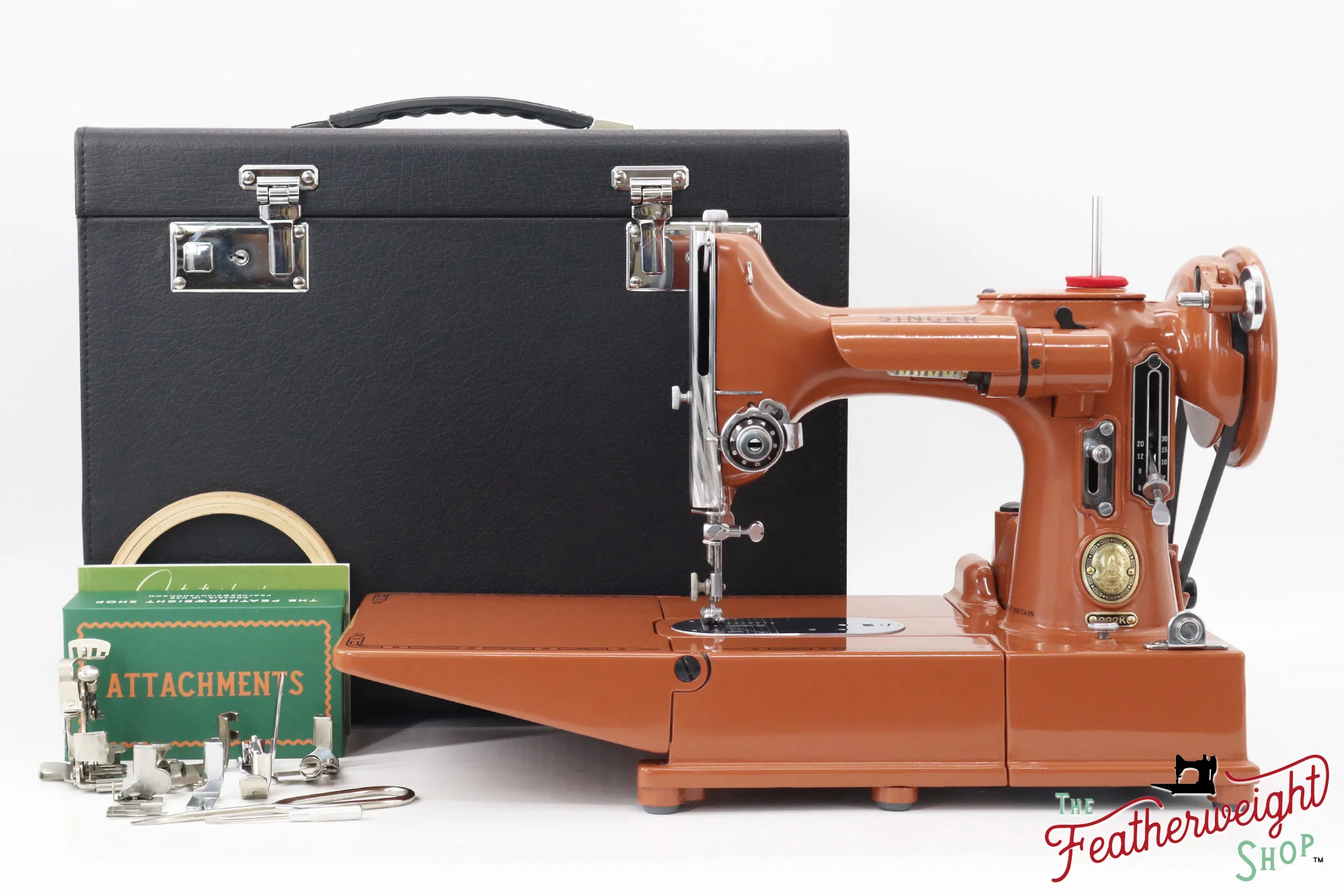 Singer Featherweight 222K - EJ6184** - Fully Restored in Pumpkin Spice - Image 5
