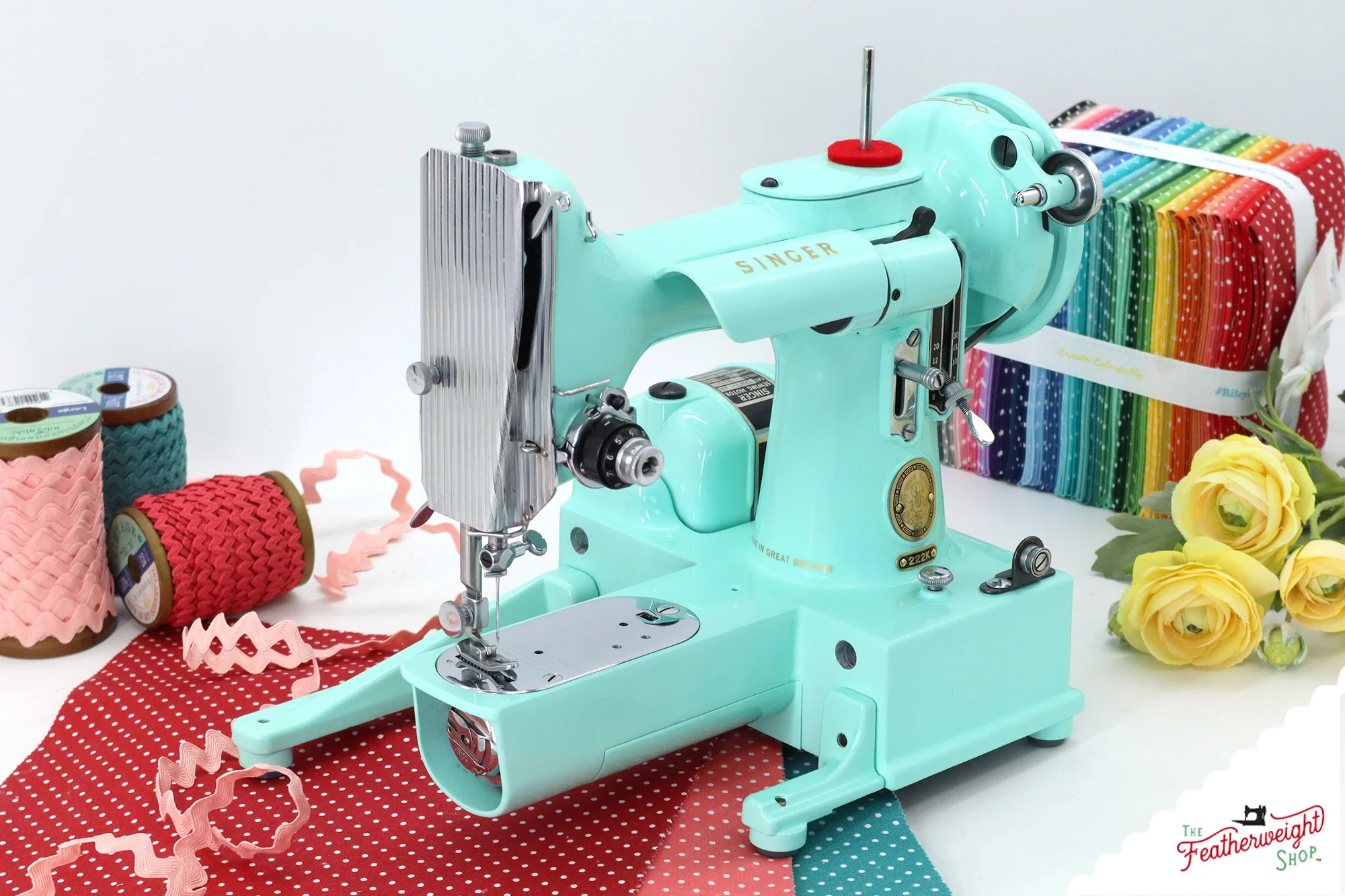 Singer Featherweight 222K - EJ6199** - Fully Restored in Jenny Blue - Image 3
