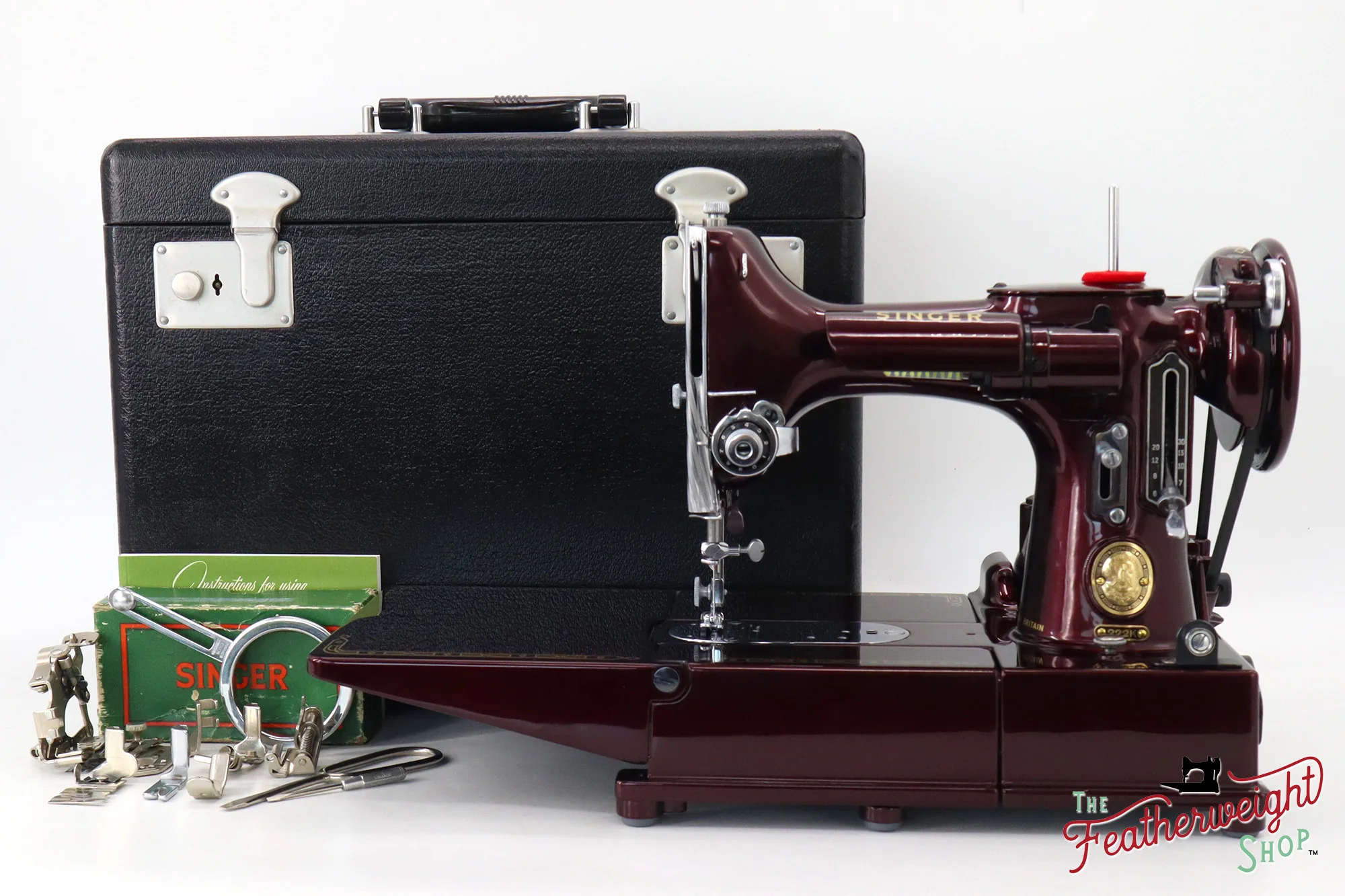 Singer Featherweight 222K - EJ6215** - Fully Restored in Brandywine - Image 2