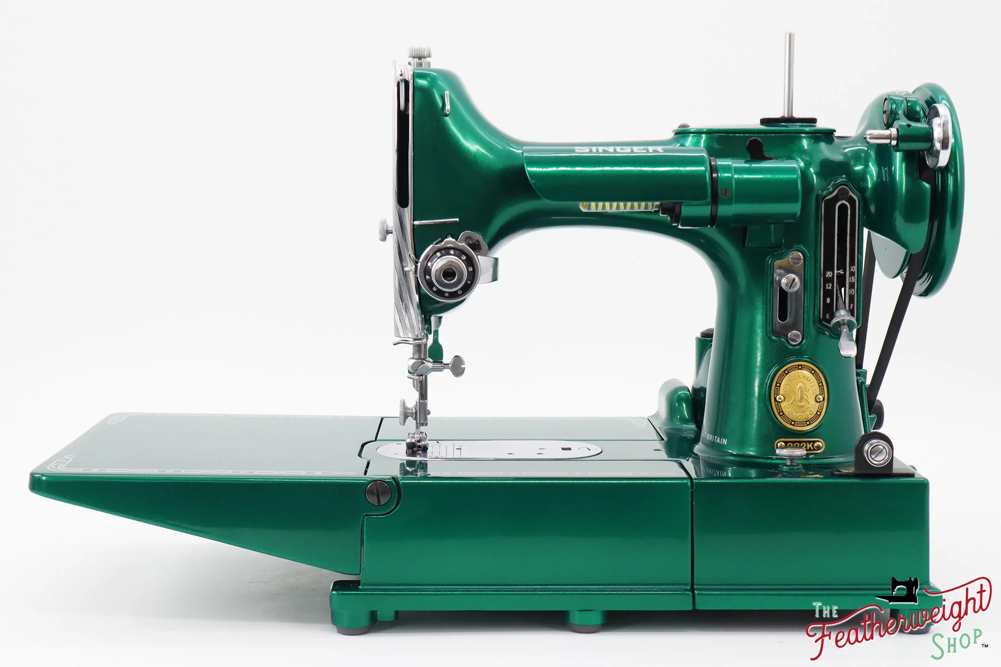 Singer Featherweight 222K - EJ911*** - Fully Restored in Emerald Green - Image 6