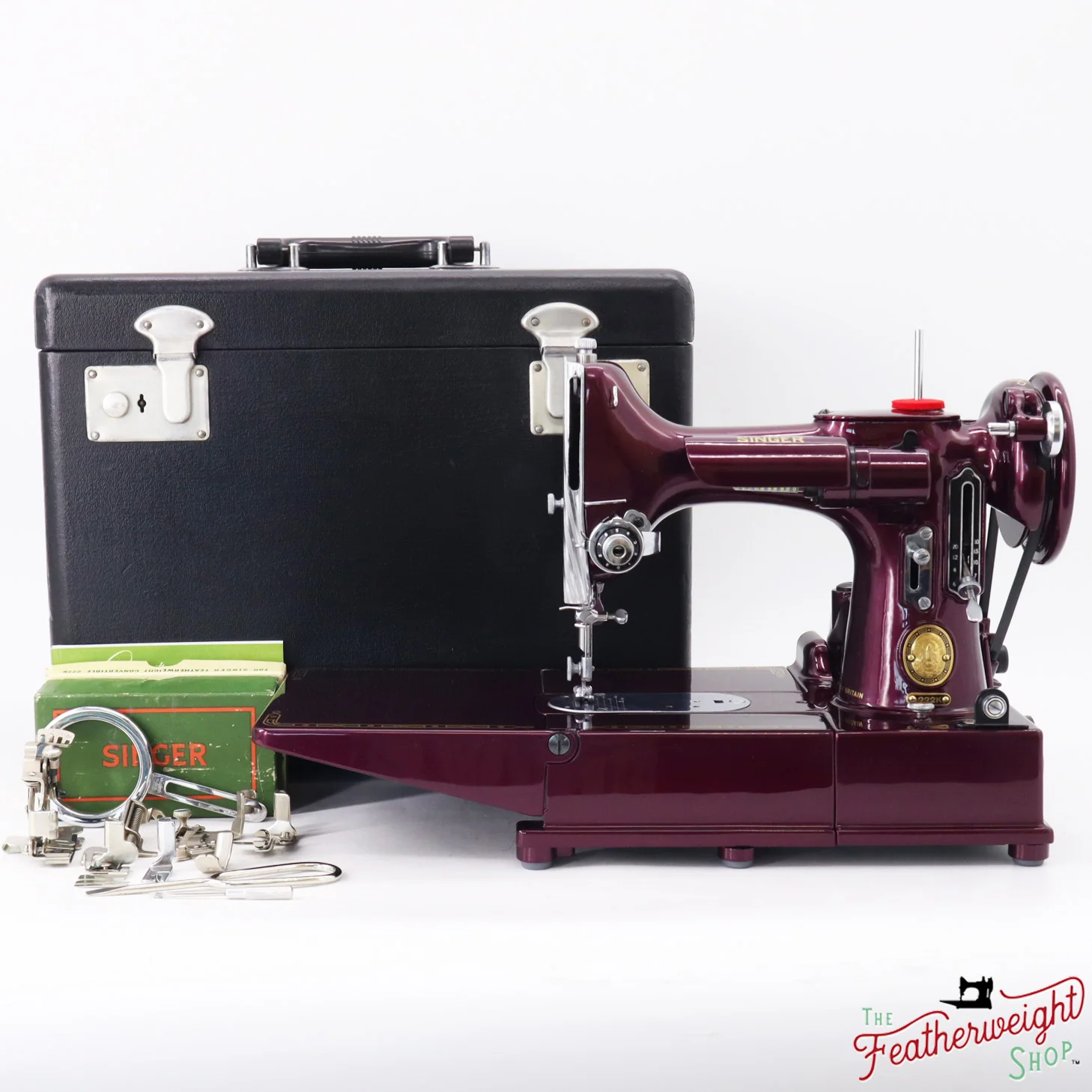 Singer Featherweight 222K - EJ9133** - Fully Restored in Star Garnet