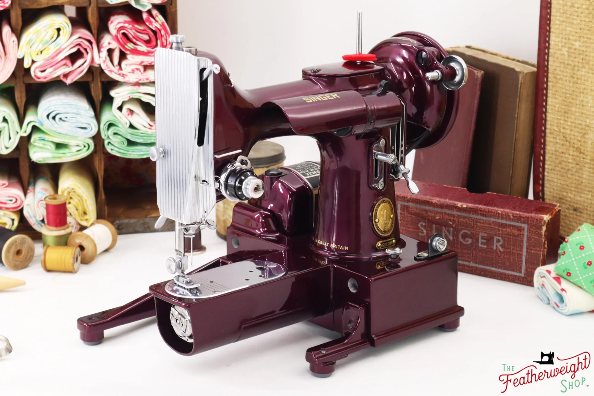 Singer Featherweight 222K - EJ9133** - Fully Restored in Star Garnet - Image 2