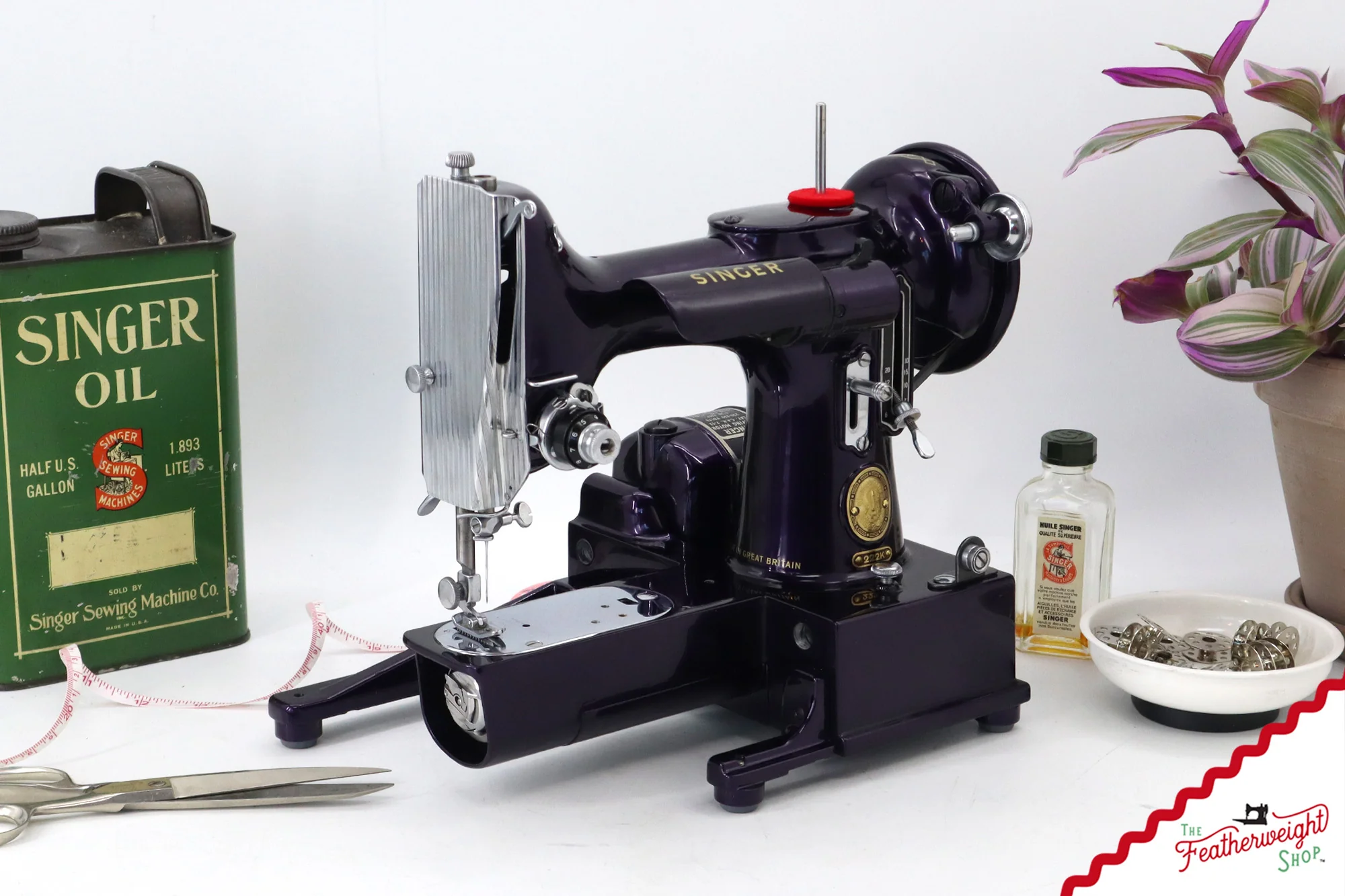 Singer Featherweight 222K - EJ91365* - Fully Restored in Black Iris - Image 2