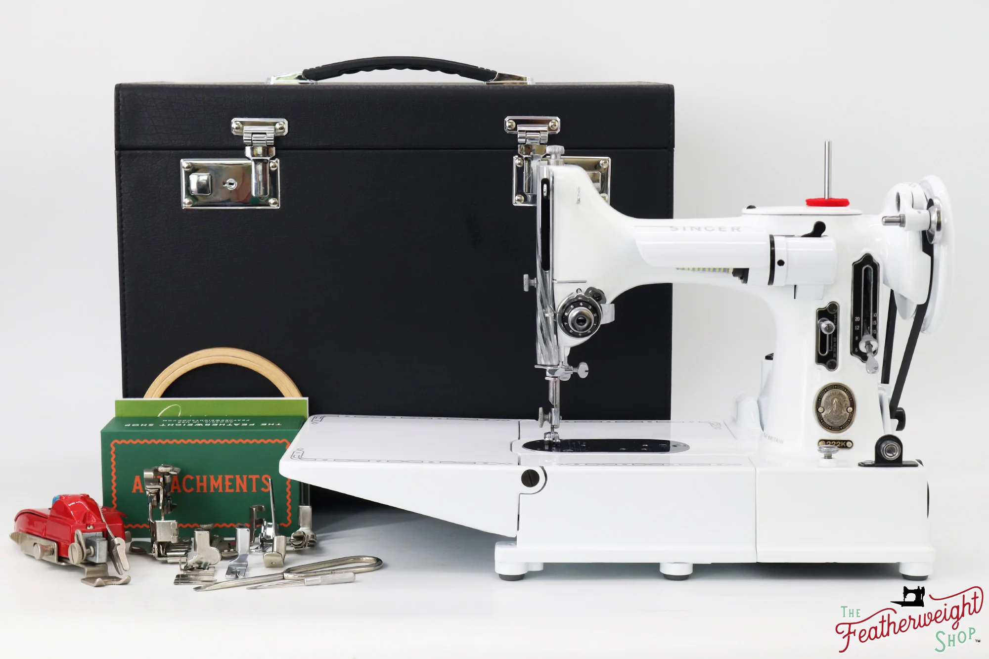 Singer Featherweight 222K - EJ915*** - Fully Restored in White - Image 2