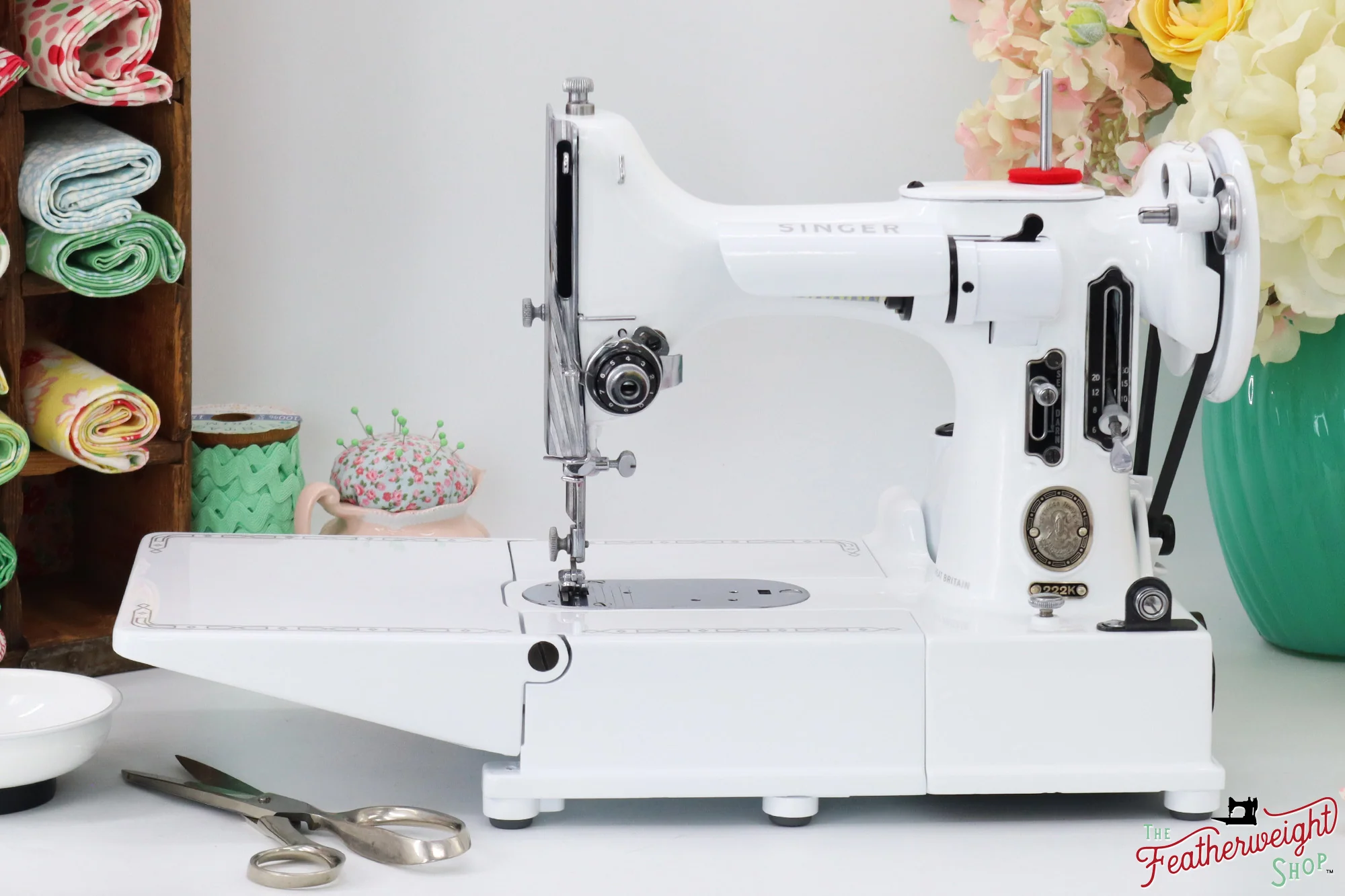 Singer Featherweight 222K - EJ915*** - Fully Restored in White - Image 4