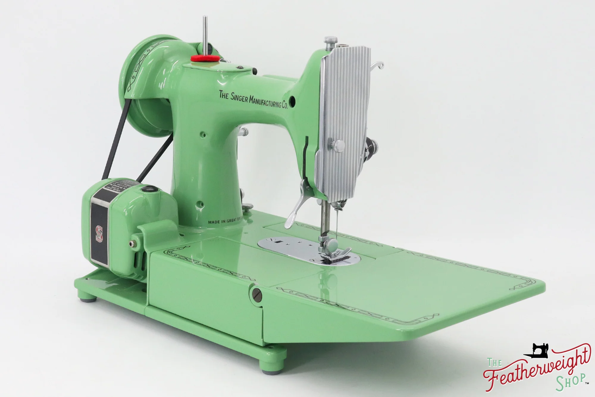 Singer Featherweight 222K - EK32603* - Fully Restored in Art Deco Green - Image 7