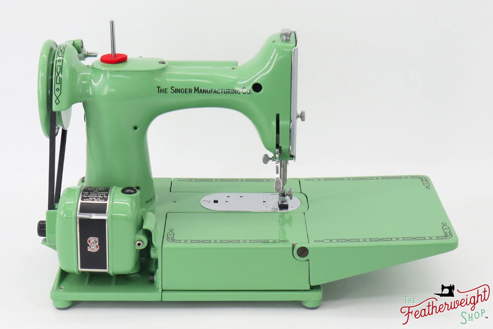 Singer Featherweight 222K - EK32603* - Fully Restored in Art Deco Green - Image 8
