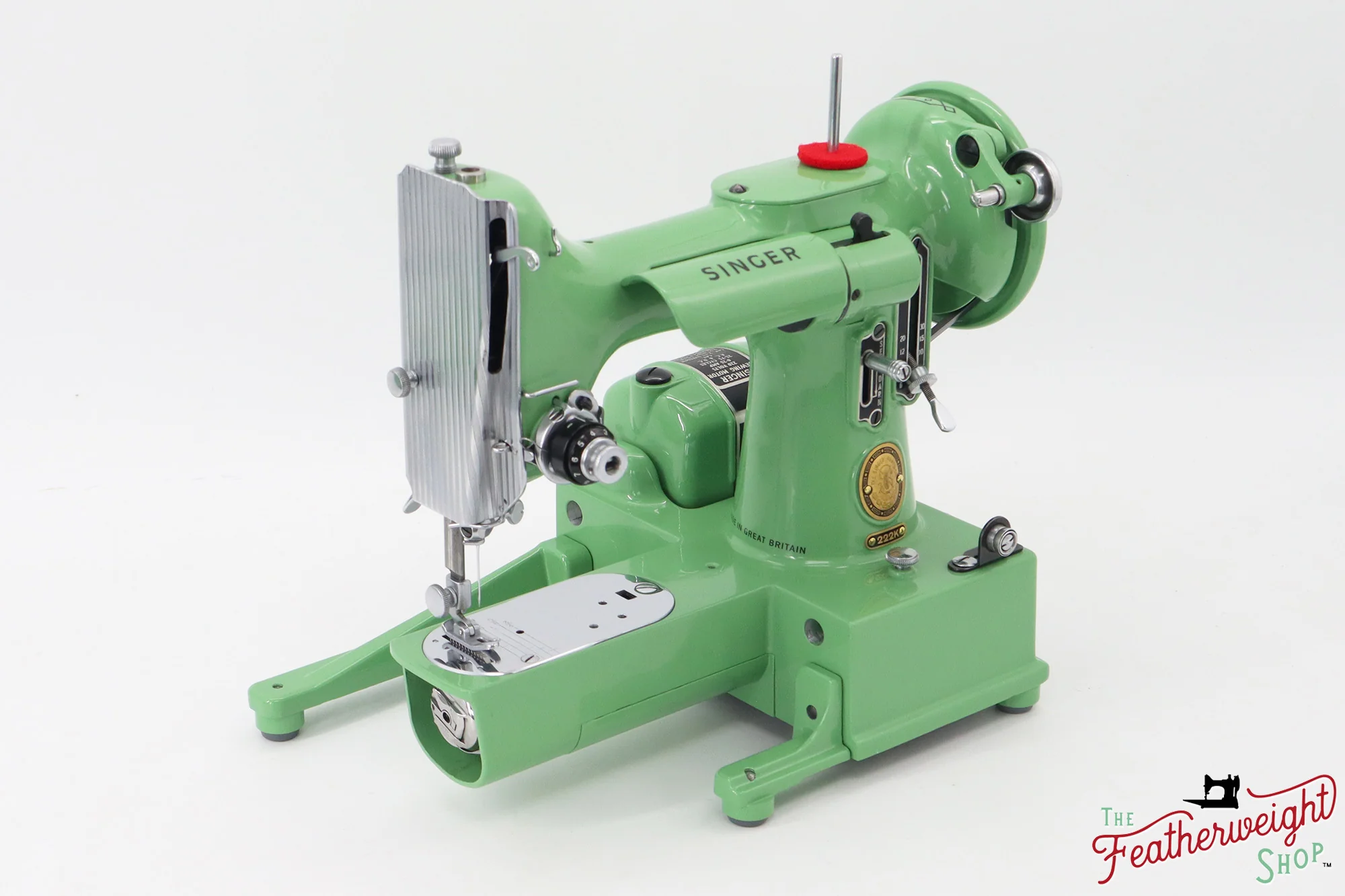 Singer Featherweight 222K - EK32603* - Fully Restored in Art Deco Green - Image 9