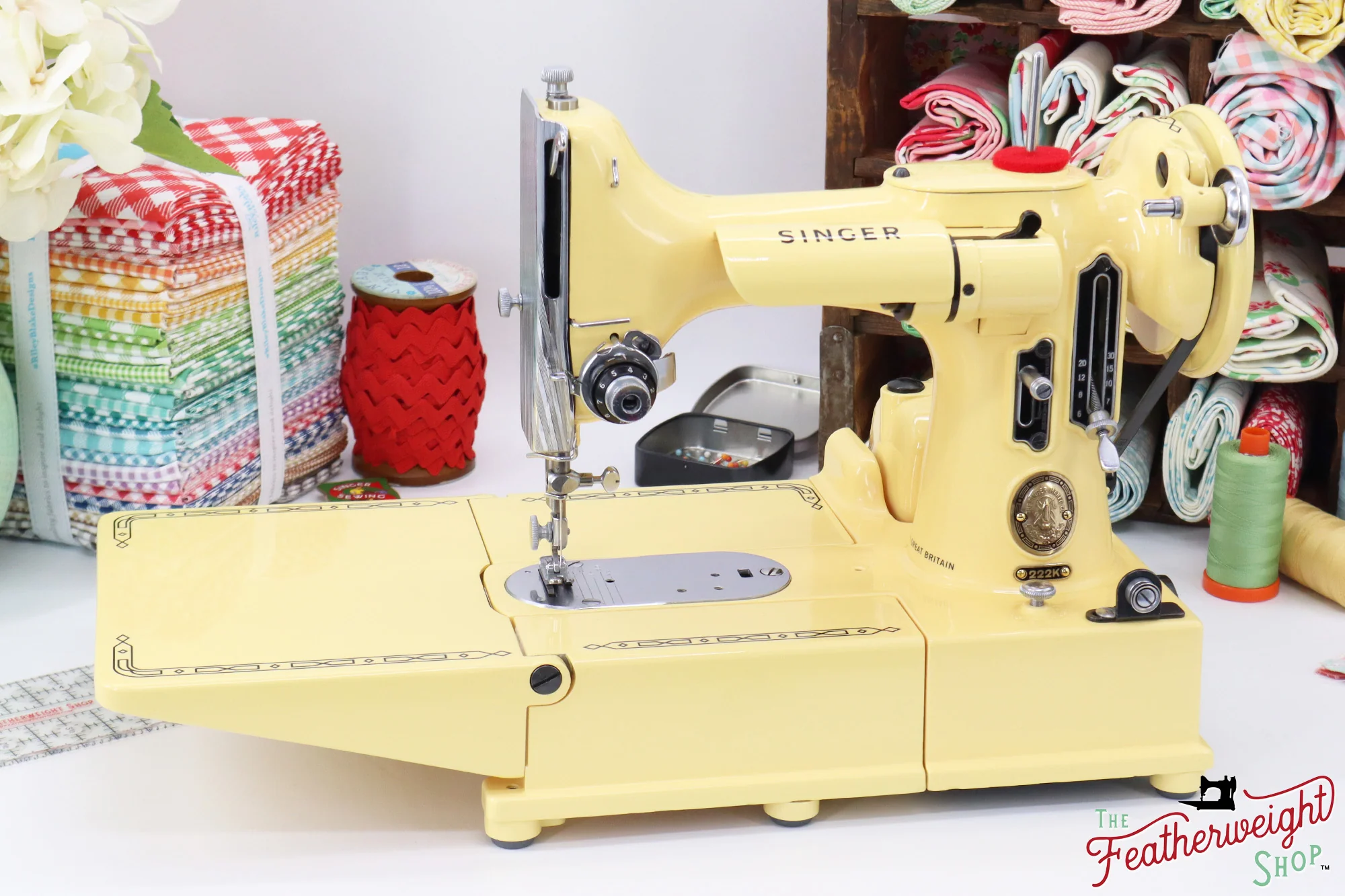 Singer Featherweight 222K - EK3264** - Fully Restored in Happy Yellow - Image 2