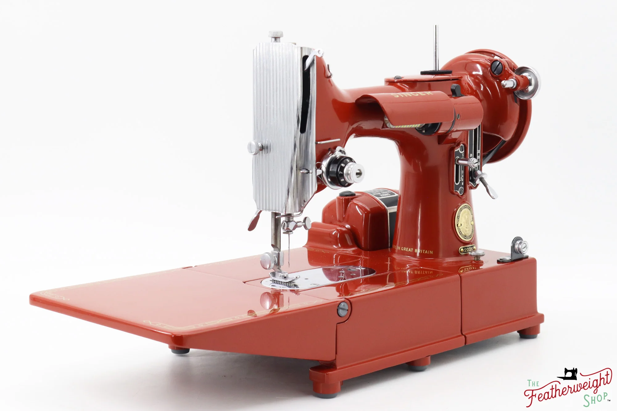 Singer Featherweight 222K - EK6335** - Fully Restored in Brick Red - Image 5