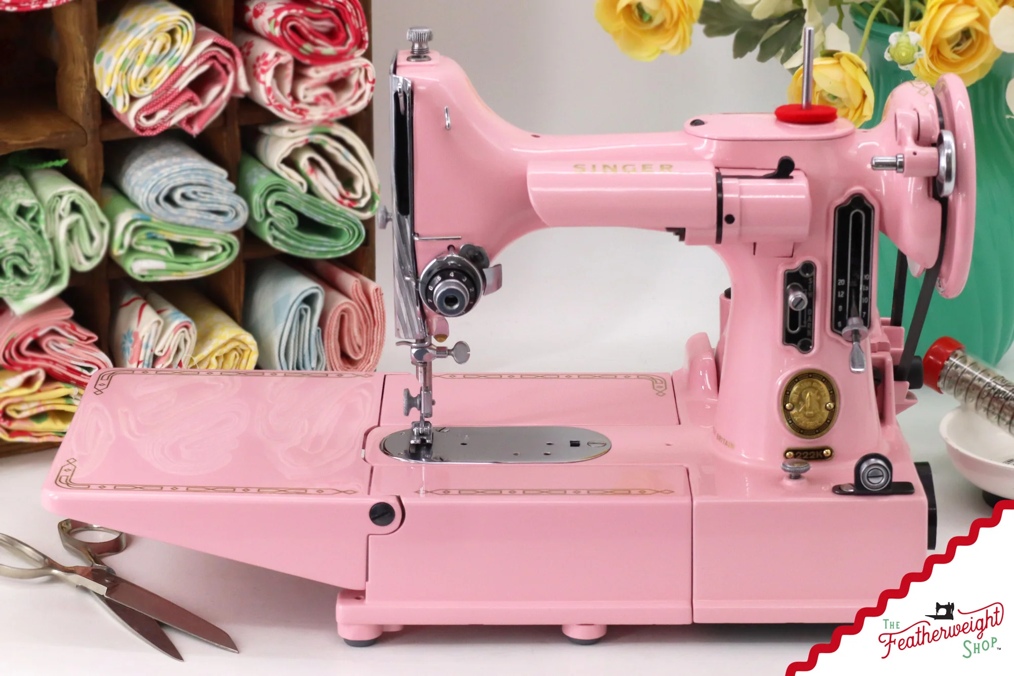 Singer Featherweight 222K - EK63642* - Fully Restored in Pink Frosting - Image 3