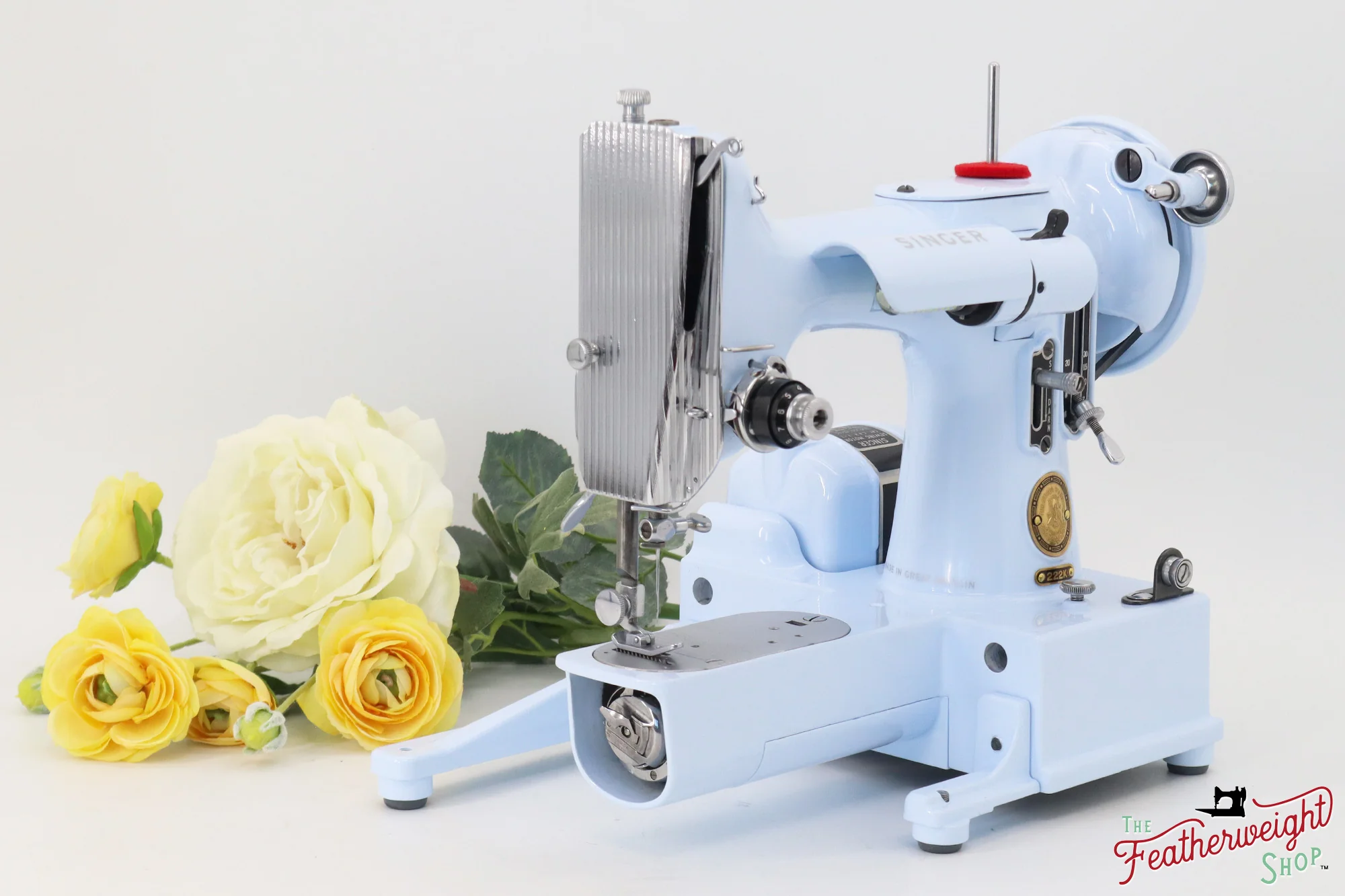 Singer Featherweight 222K EL177*** - Fully Restored in Cinderella Blue - Image 2