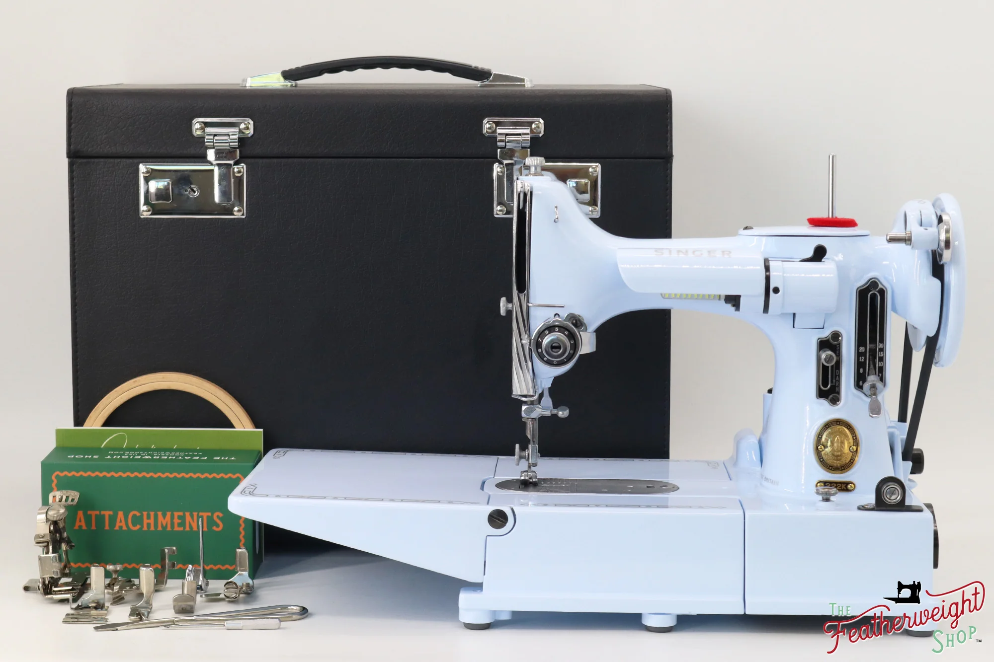 Singer Featherweight 222K EL177*** - Fully Restored in Cinderella Blue - Image 3