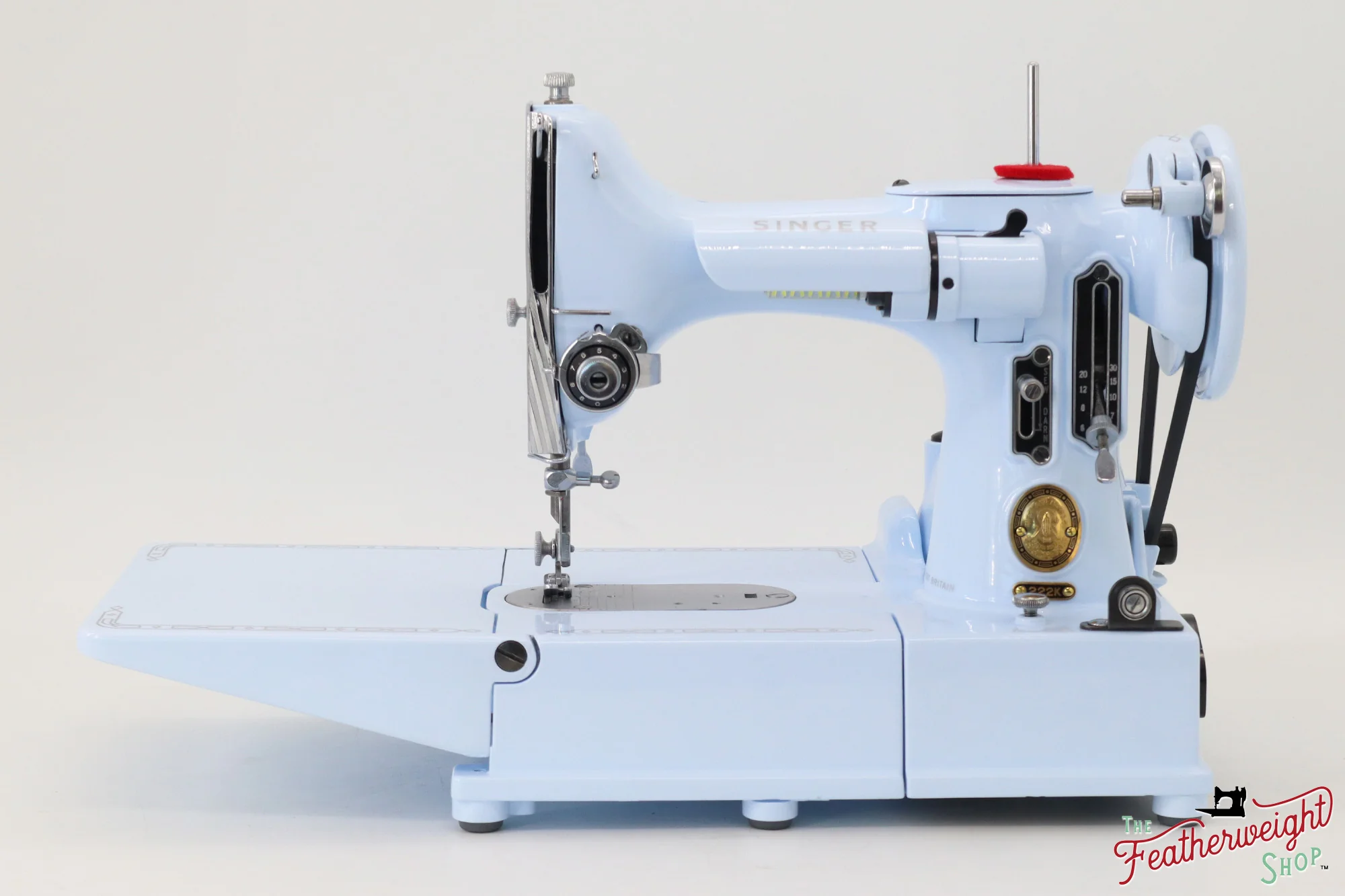 Singer Featherweight 222K EL177*** - Fully Restored in Cinderella Blue - Image 4