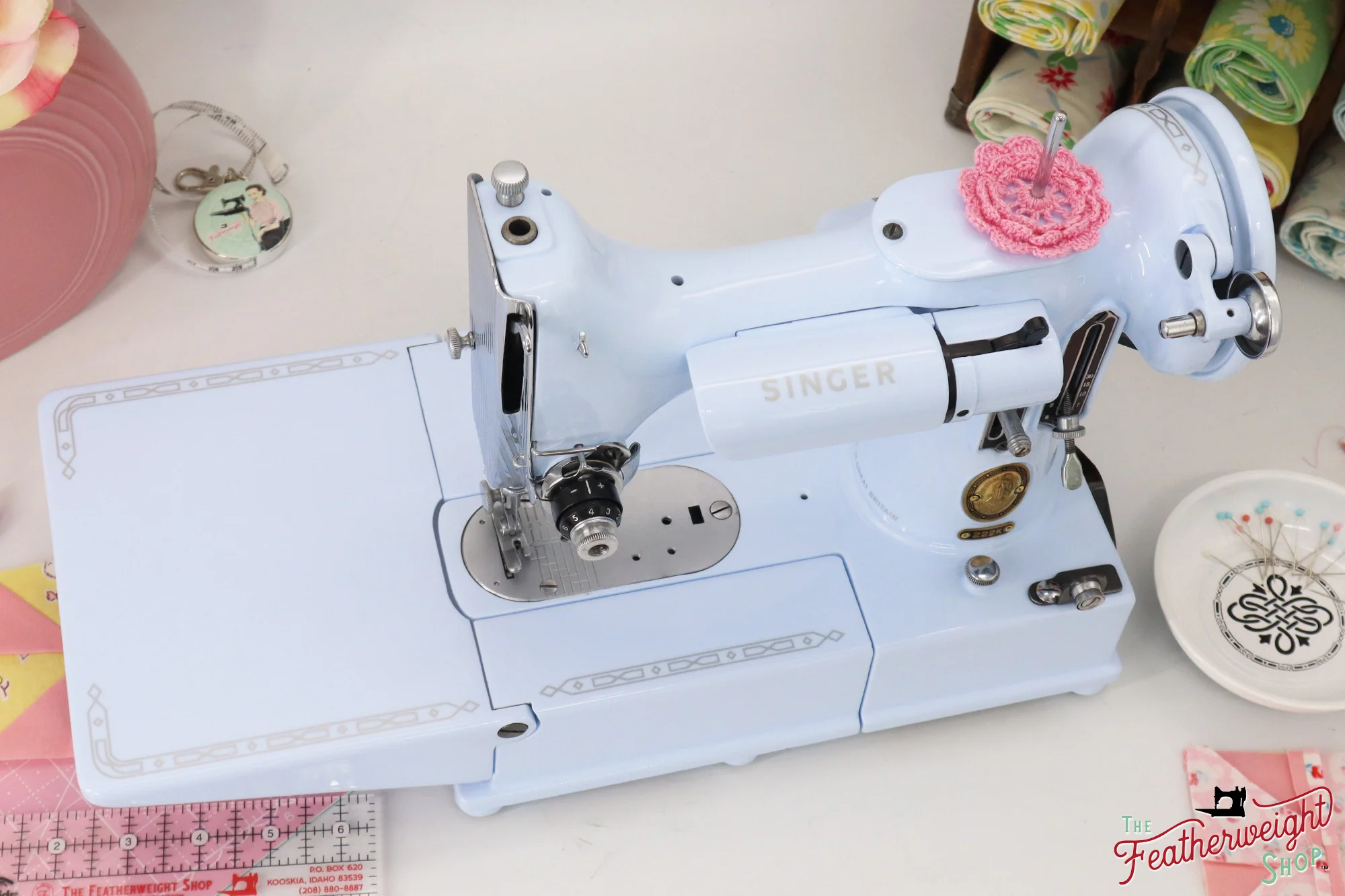 Singer Featherweight 222K EL177*** - Fully Restored in Cinderella Blue - Image 6