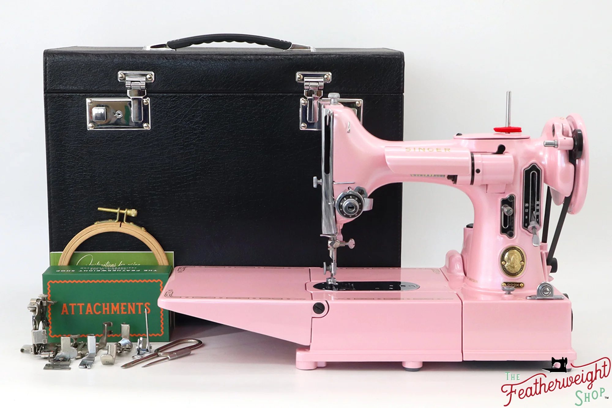 Singer Featherweight 222K - EM9594** - Fully Restored in Pink Frosting - Image 2