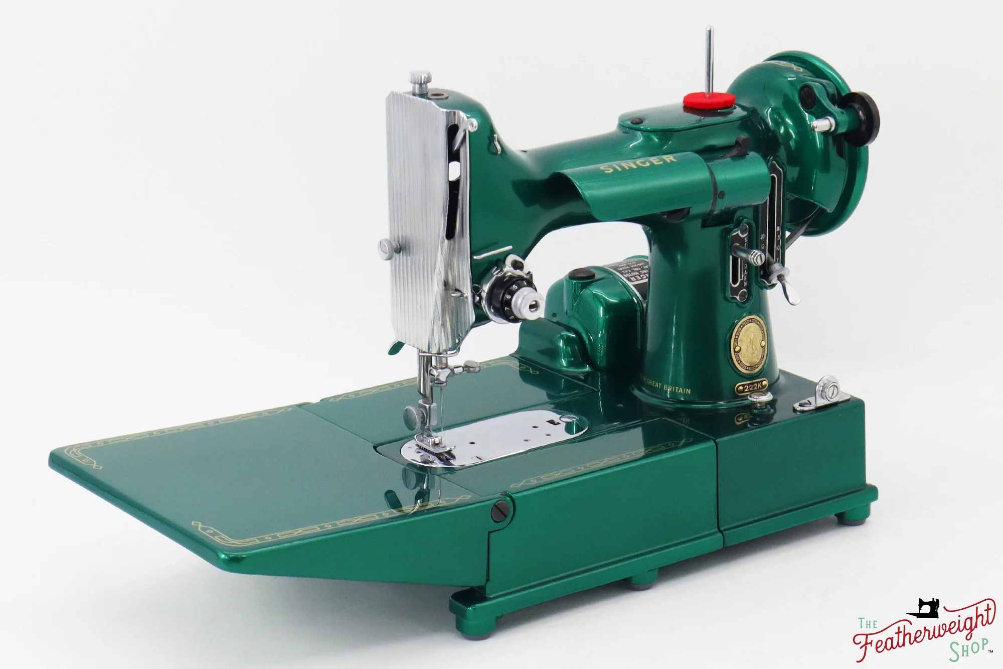 Singer Featherweight 222K - EP7607** - Fully Restored in Emerald Green - Image 5