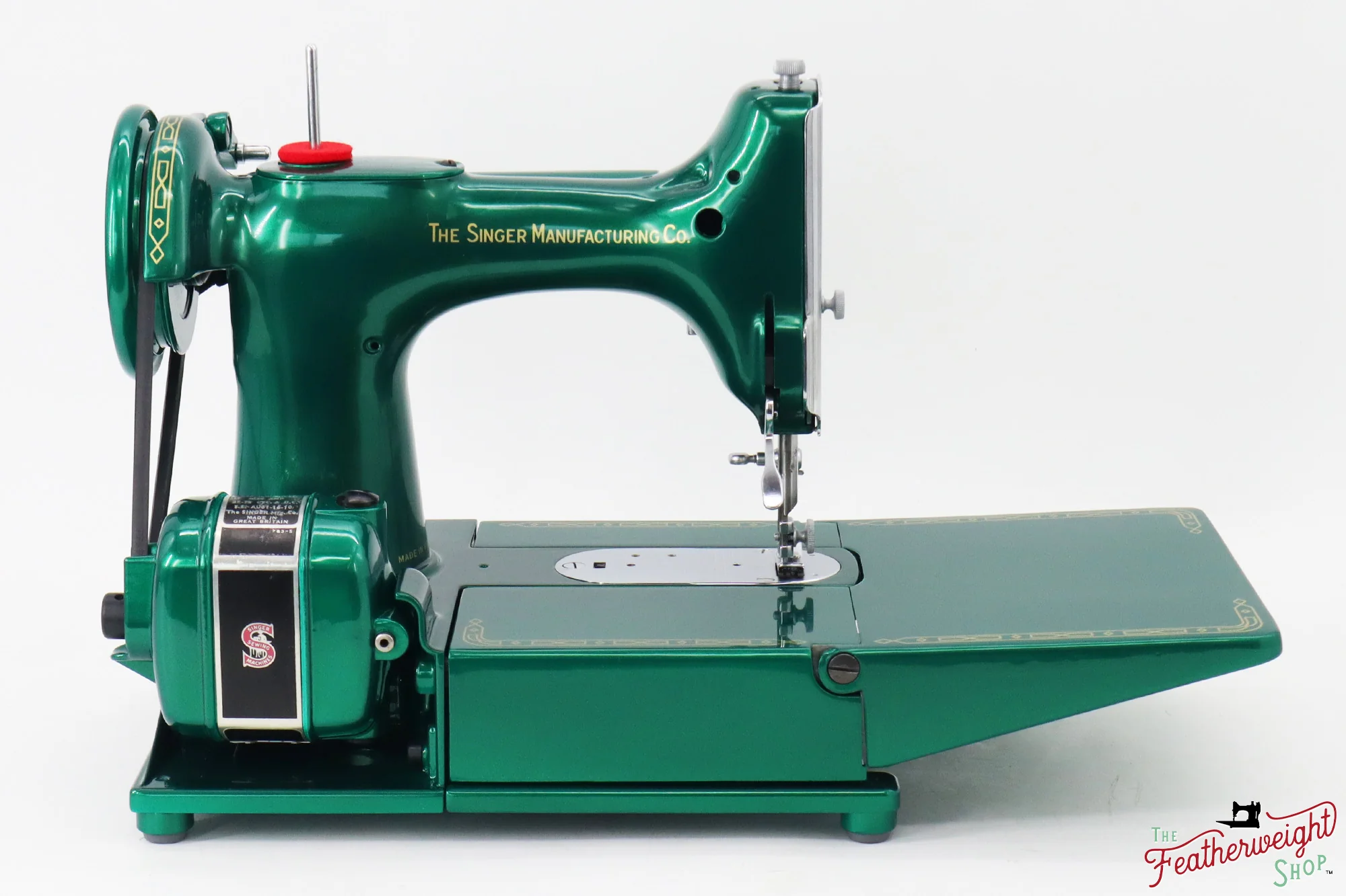Singer Featherweight 222K - EP7607** - Fully Restored in Emerald Green - Image 7
