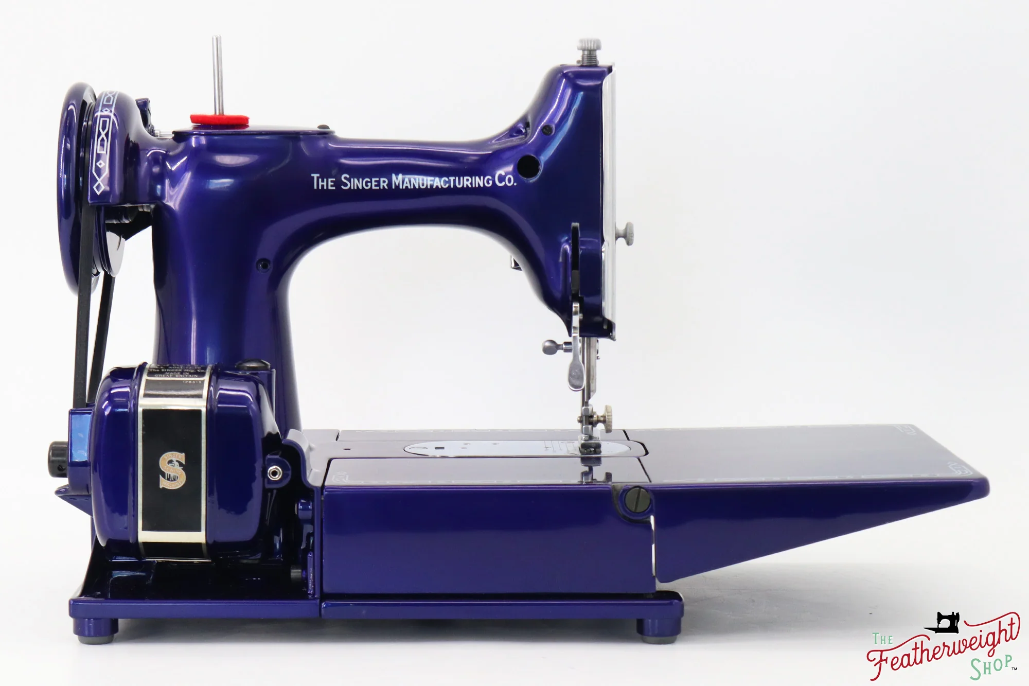 Singer Featherweight 222K Red 'S' - EP7595** - Fully Restored in Cobalt Blue - Image 13