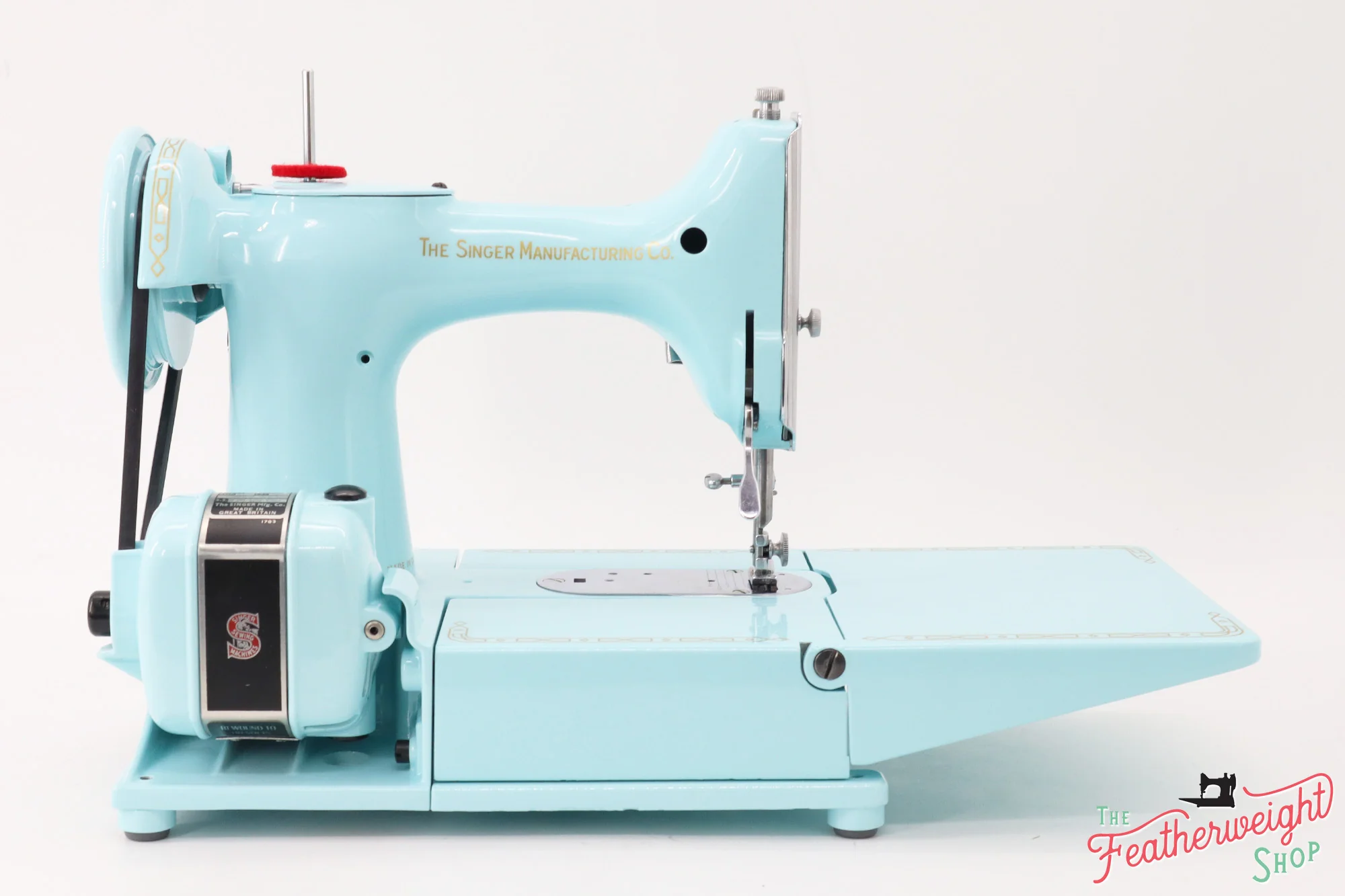Singer Featherweight 222K Sewing Machine EJ26918* - Fully Restored in Snowflake Blue - Image 8