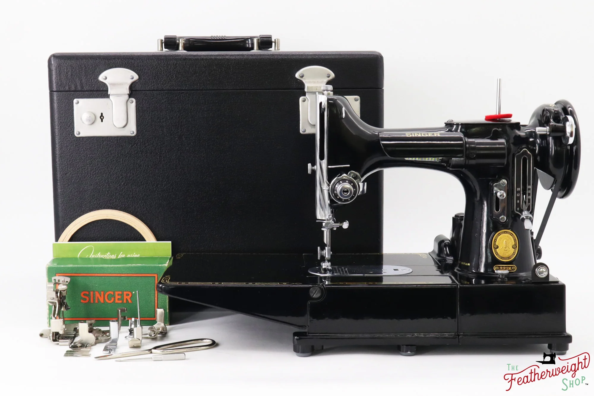 Singer Featherweight 222K Sewing Machine - EJ2696**, 1953 - Image 2