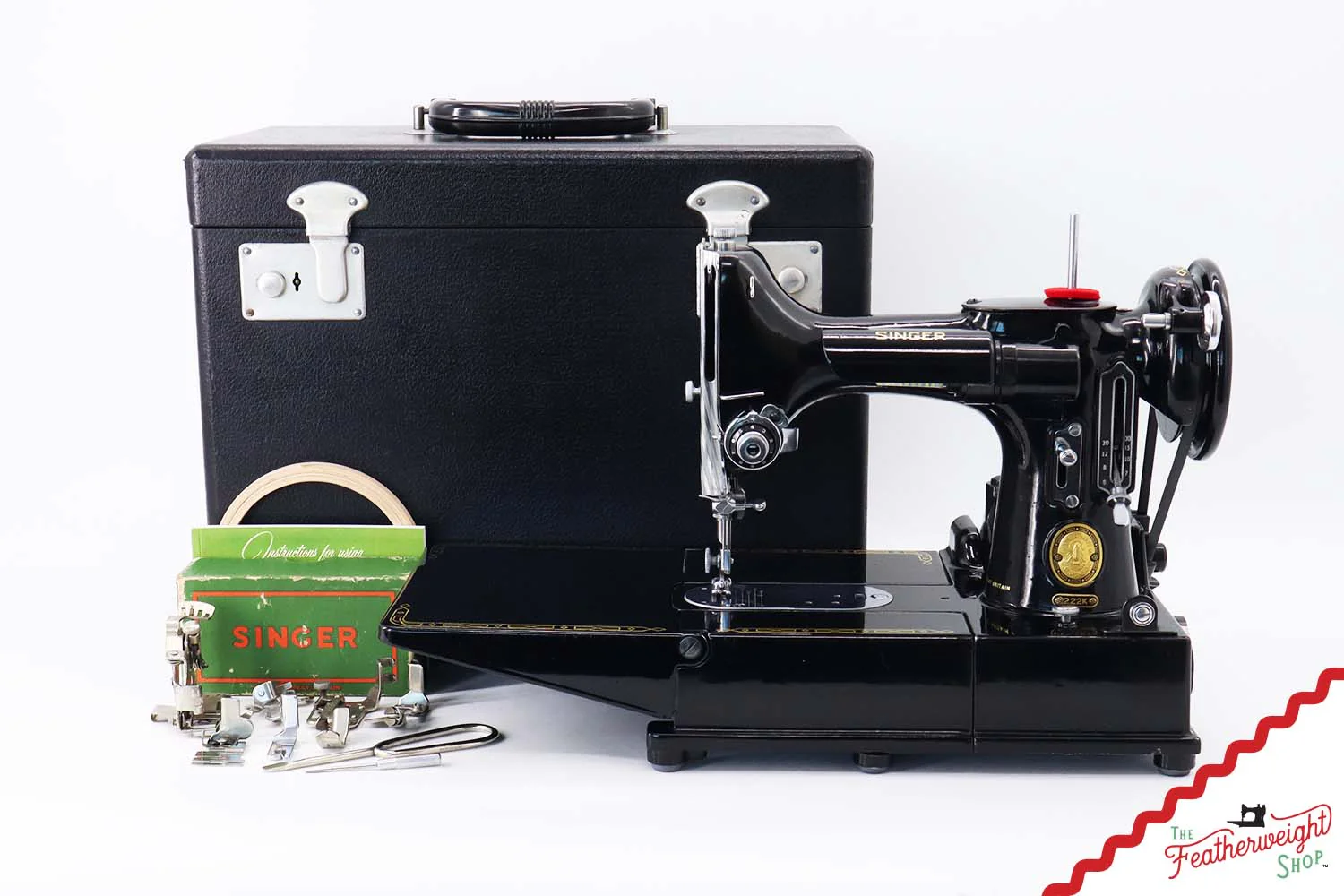 Singer Featherweight 222K Sewing Machine - EJ27048*, 1953 - Image 2