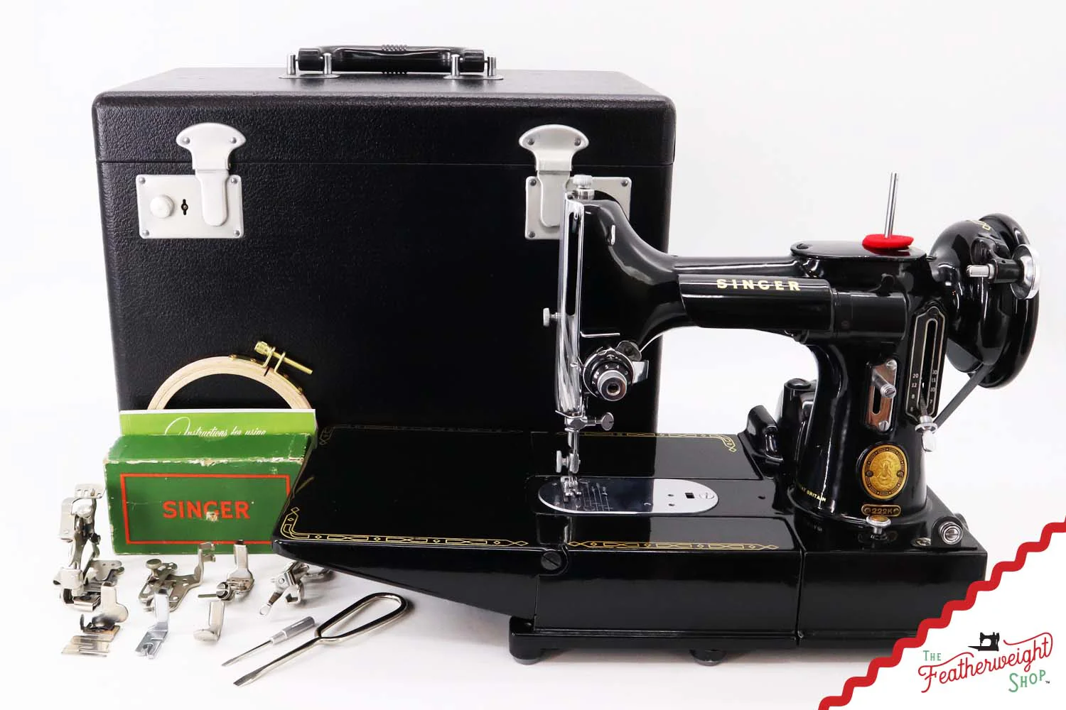 Singer Featherweight 222K Sewing Machine - EJ91363*, 1954 - Image 2