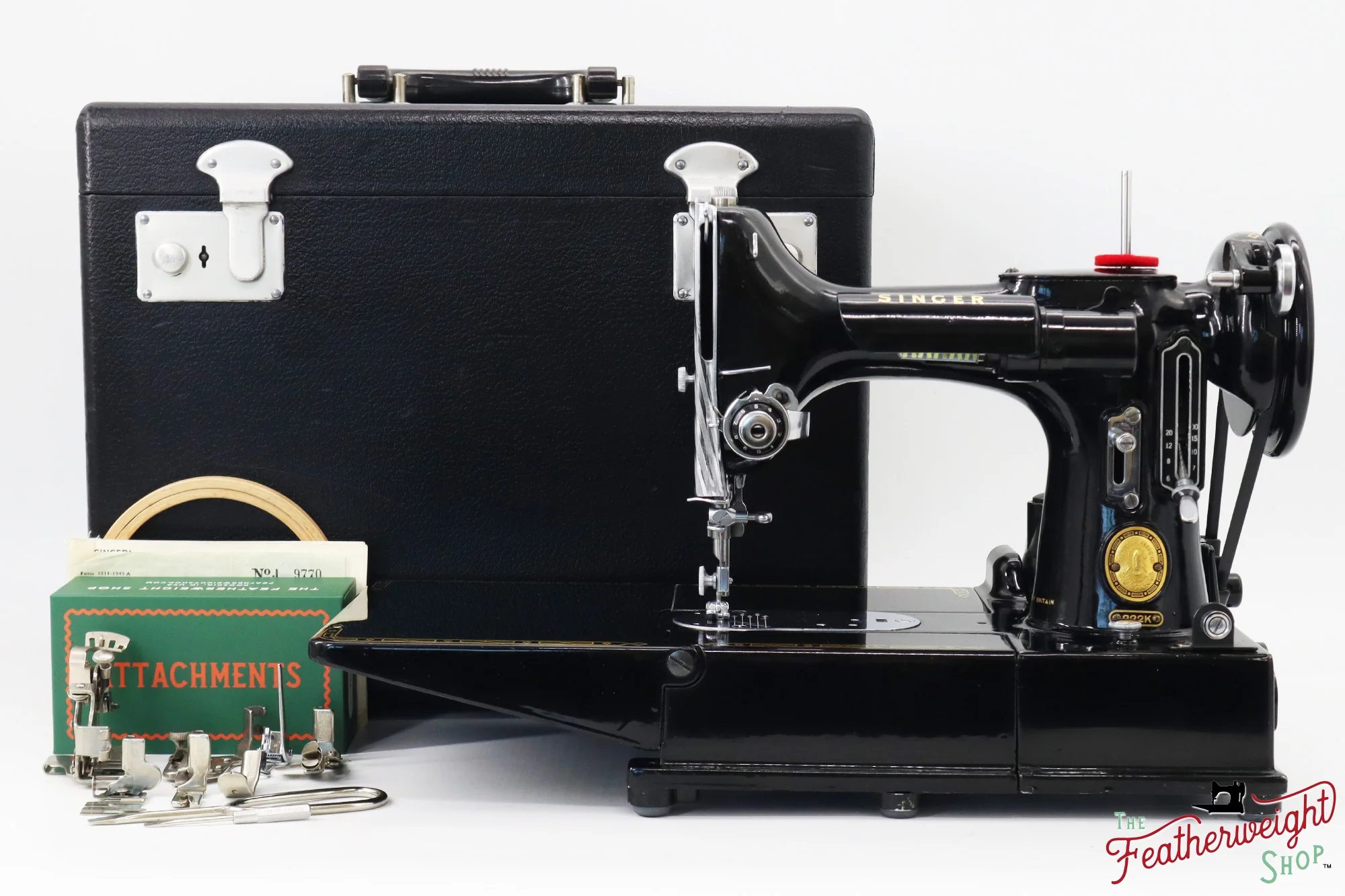 Singer Featherweight 222K Sewing Machine - EJ91655* - 1954 - Image 2