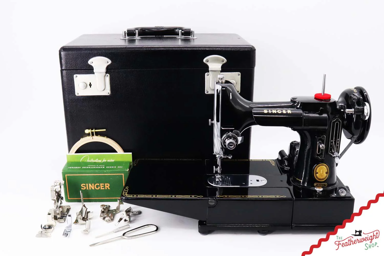 Singer Featherweight 222K Sewing Machine - EJ9175**, 1954 - Image 2