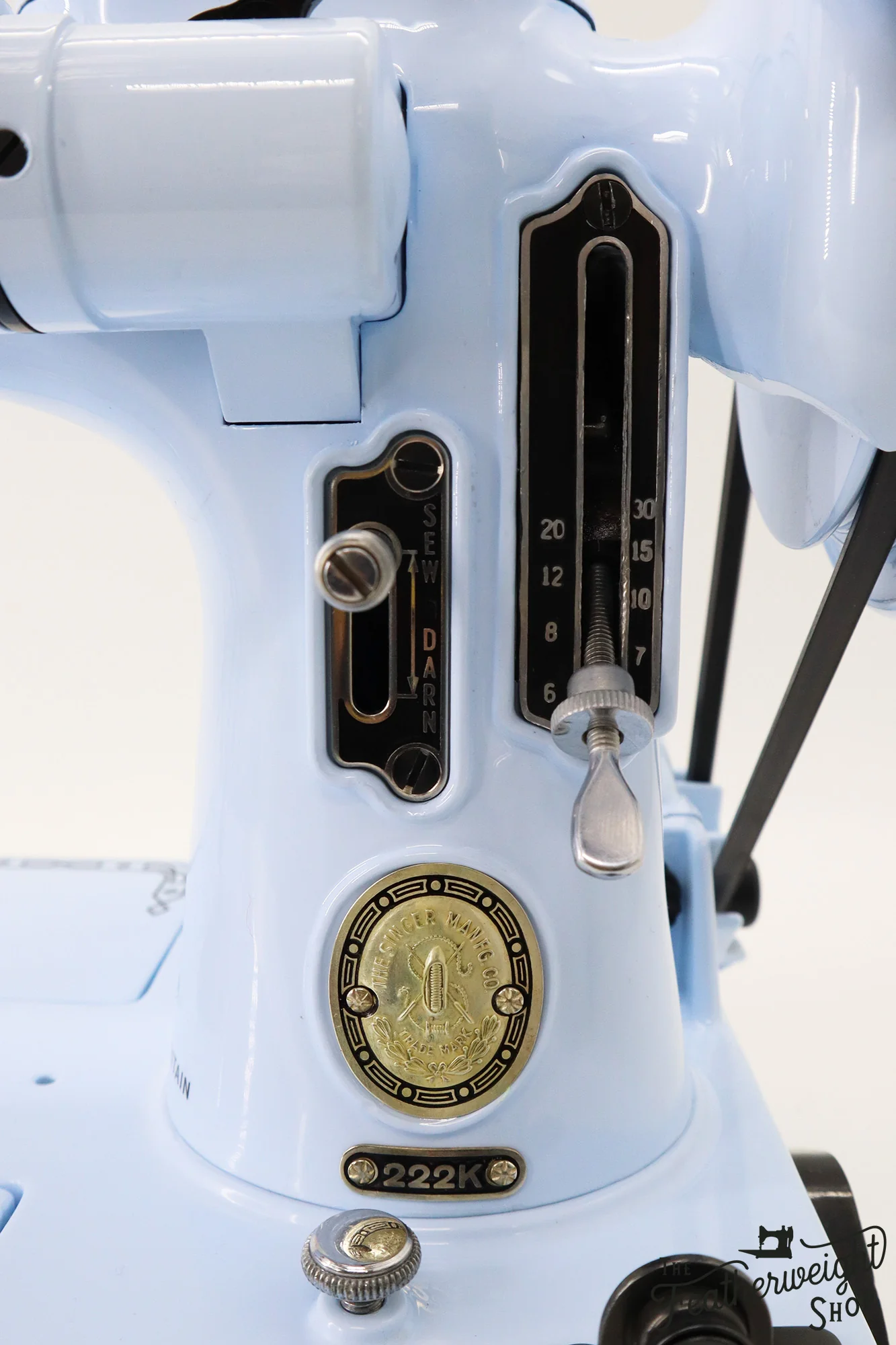 Singer Featherweight 222K Sewing Machine EK328*** - Fully Restored in 'Cinderella Blue' - Image 16