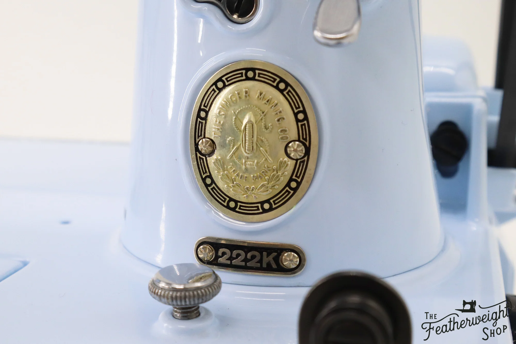 Singer Featherweight 222K Sewing Machine EK328*** - Fully Restored in 'Cinderella Blue' - Image 17