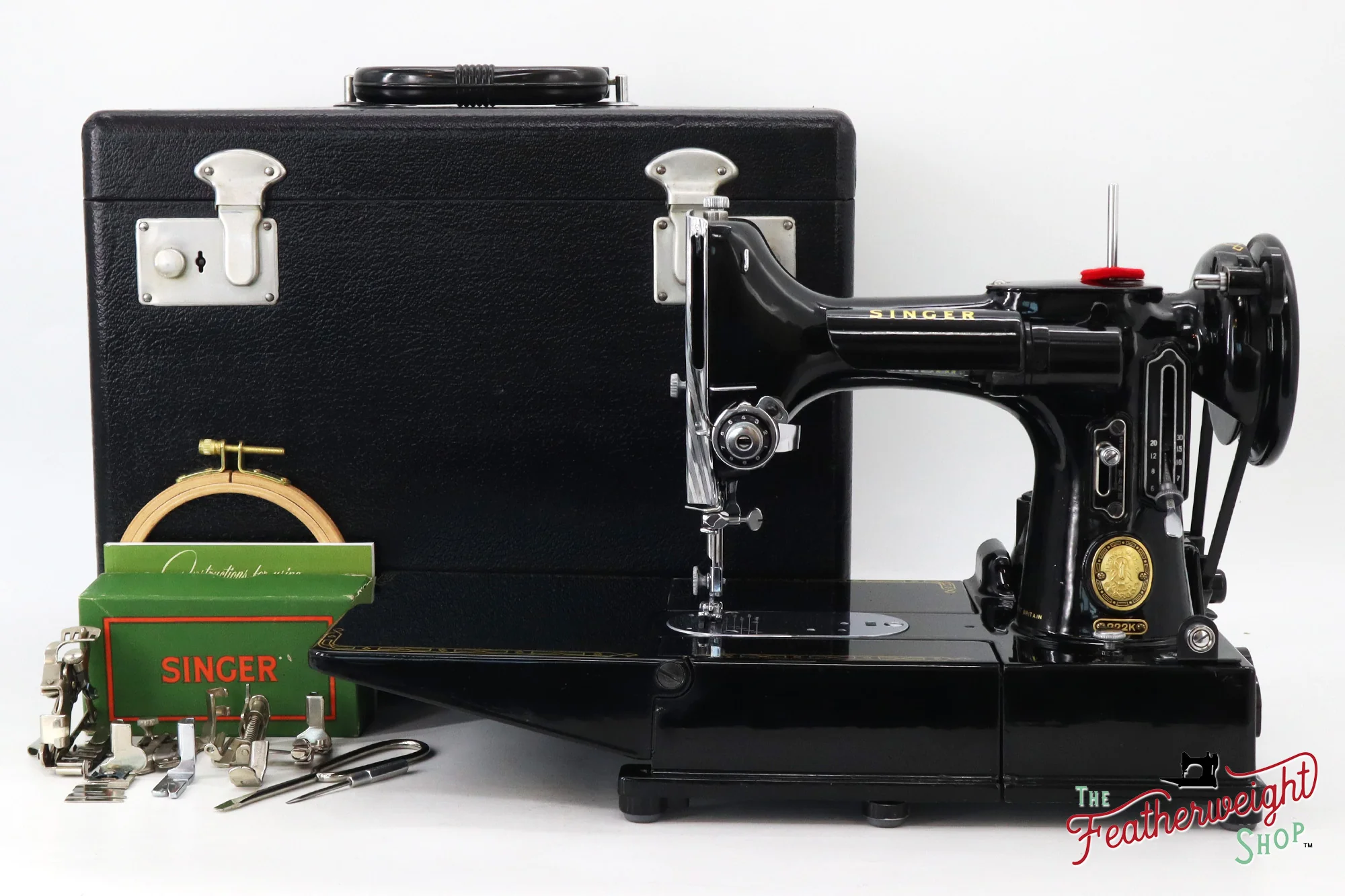 Singer Featherweight 222K Sewing Machine - EK3281**, 1955 - Image 2