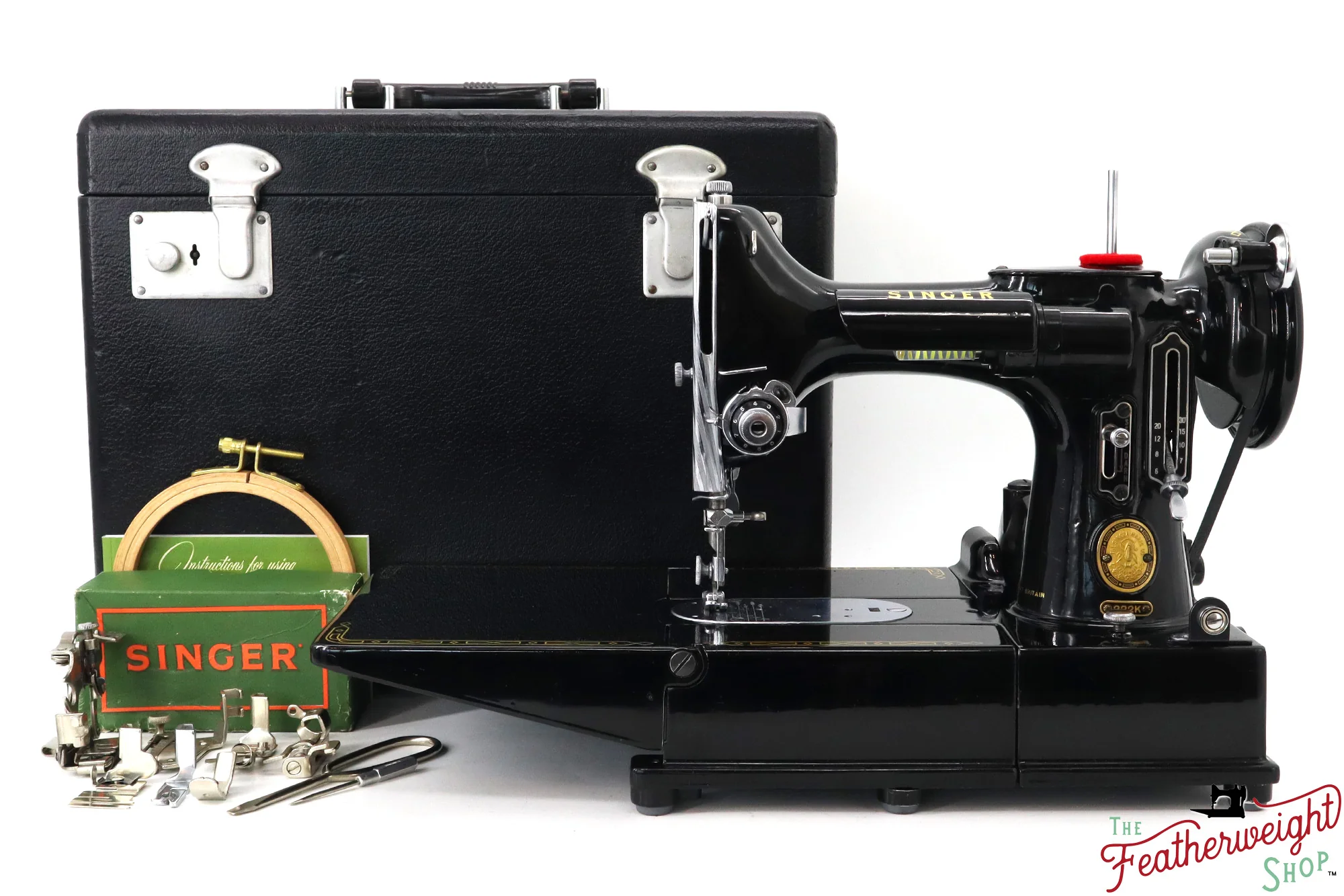Singer Featherweight 222K Sewing Machine - EK3289**, 1955 - Image 2