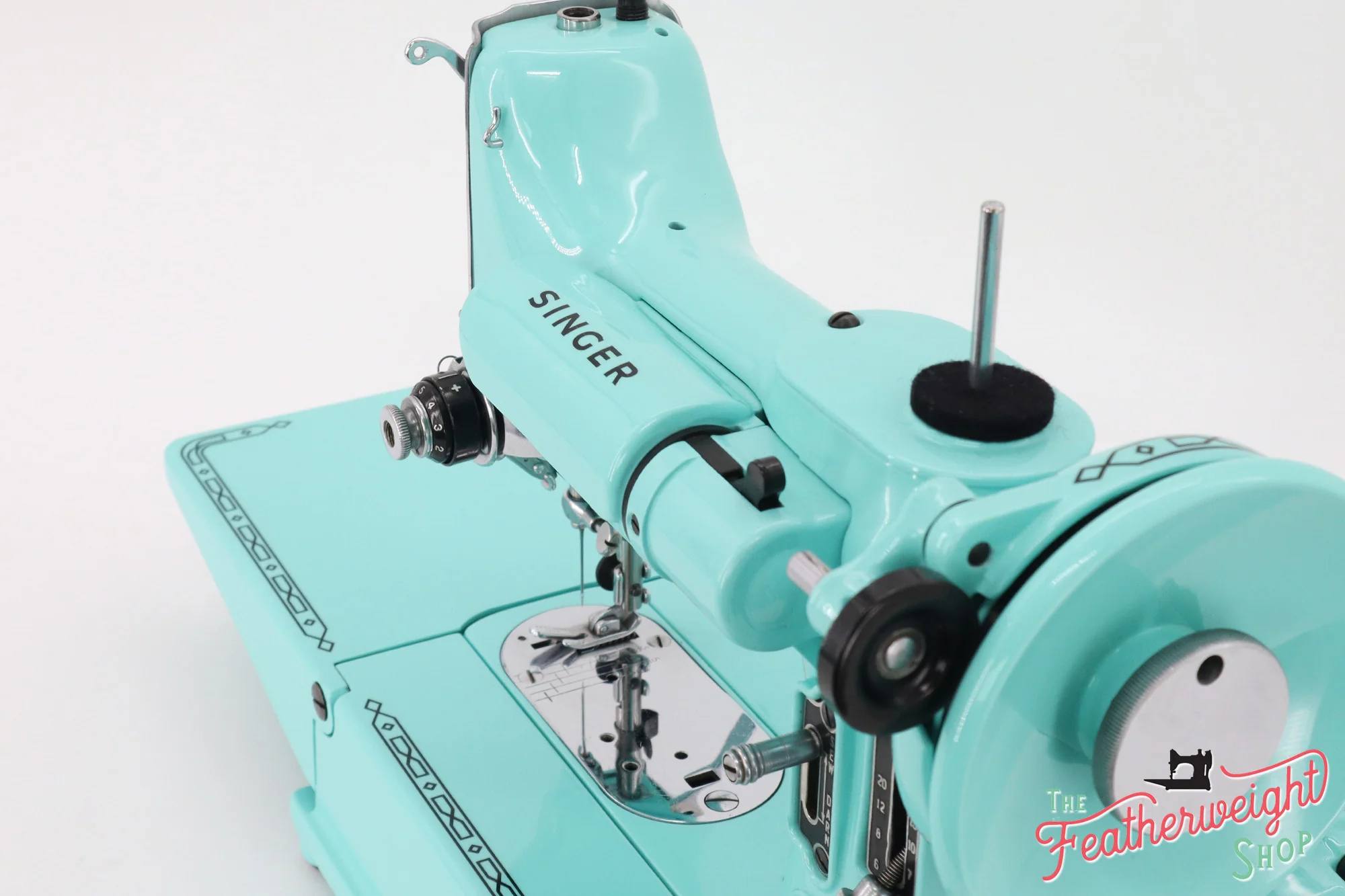 Singer Featherweight 222K Sewing Machine EK63264* - Fully Restored in Tiffany Blue - Image 16