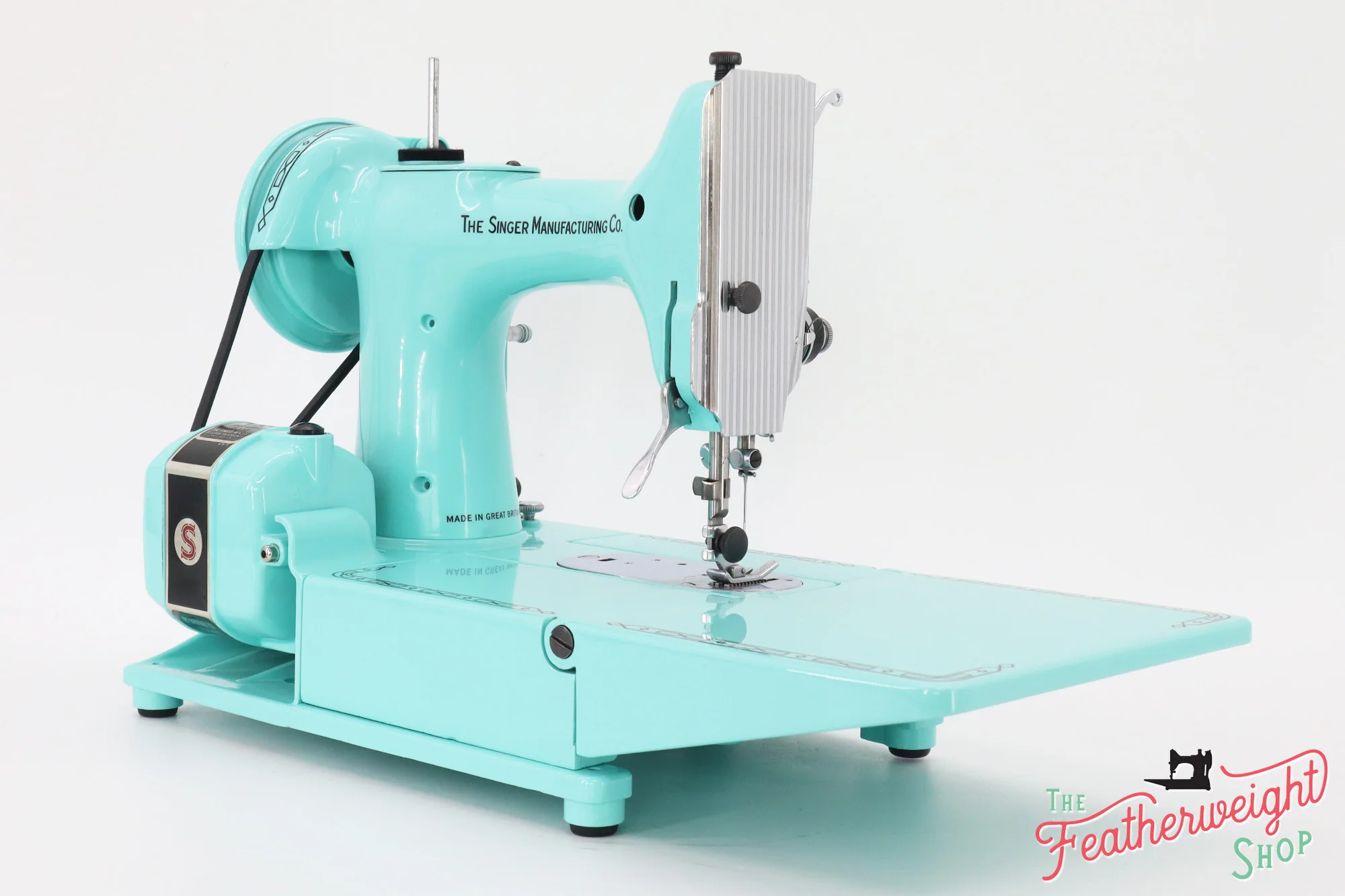 Singer Featherweight 222K Sewing Machine EK63264* - Fully Restored in Tiffany Blue - Image 5