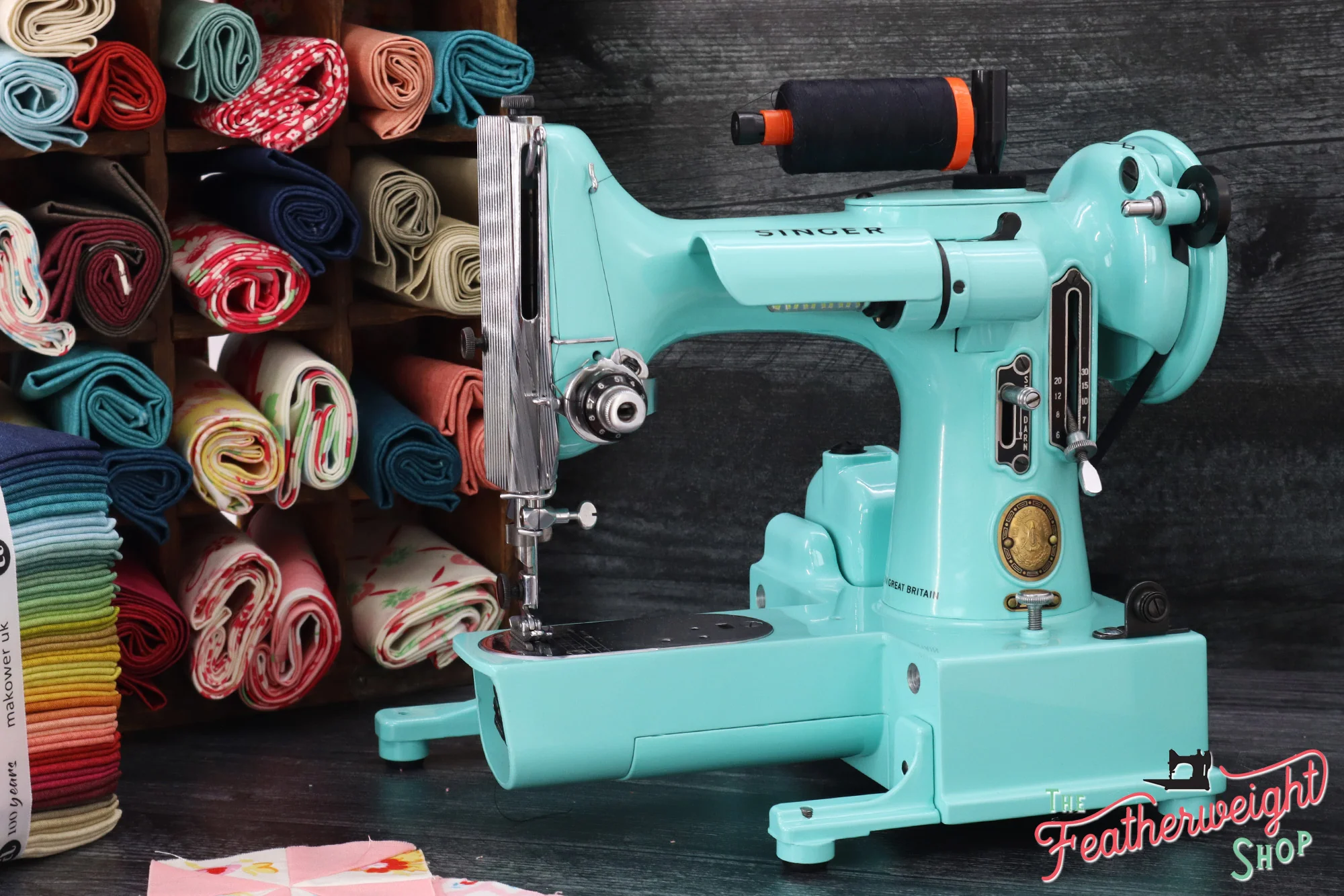 Singer Featherweight 222K Sewing Machine EK63264* - Fully Restored in Tiffany Blue - Image 7