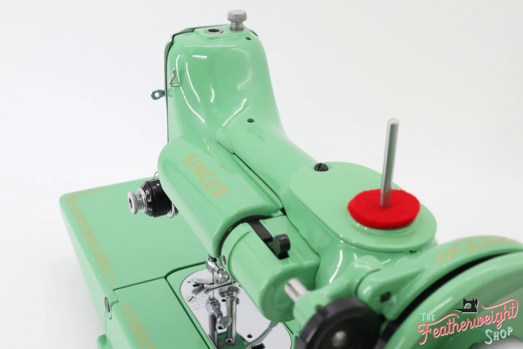 Singer Featherweight 222K Sewing Machine EK6348** - Fully Restored in 'Jadeite Milky Green' - Image 14