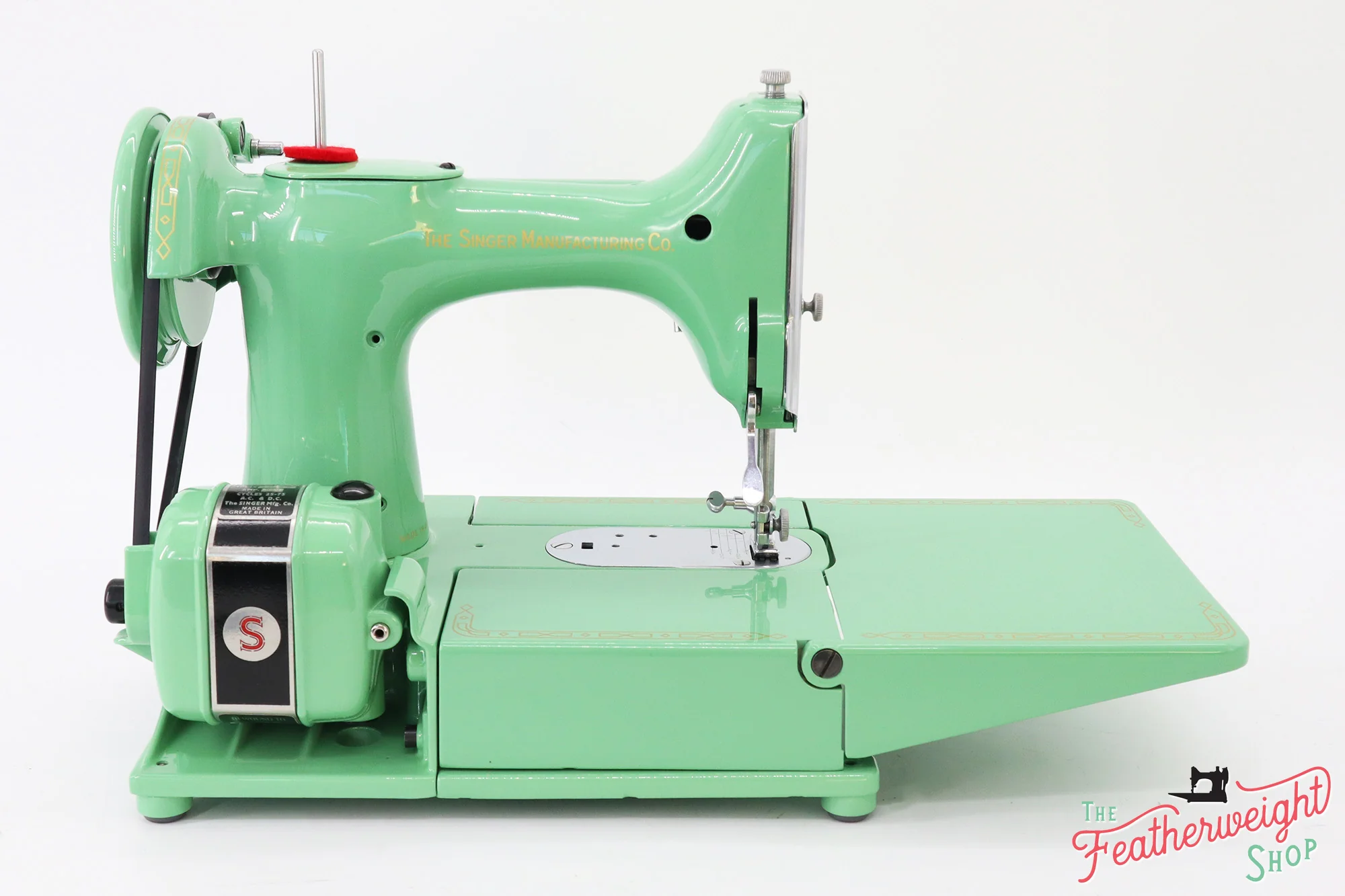 Singer Featherweight 222K Sewing Machine EK6348** - Fully Restored in 'Jadeite Milky Green' - Image 8