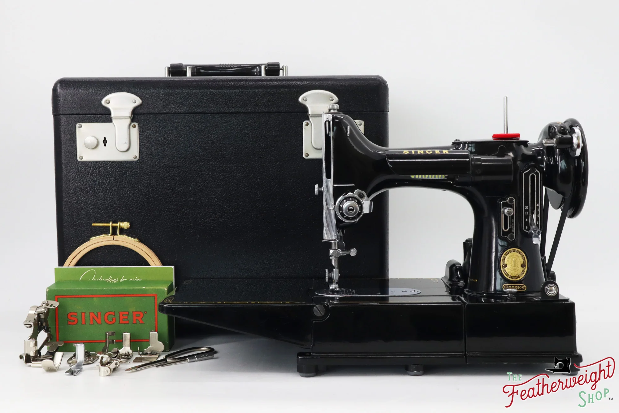 Singer Featherweight 222K Sewing Machine - EK6361**, 1955 - Image 2