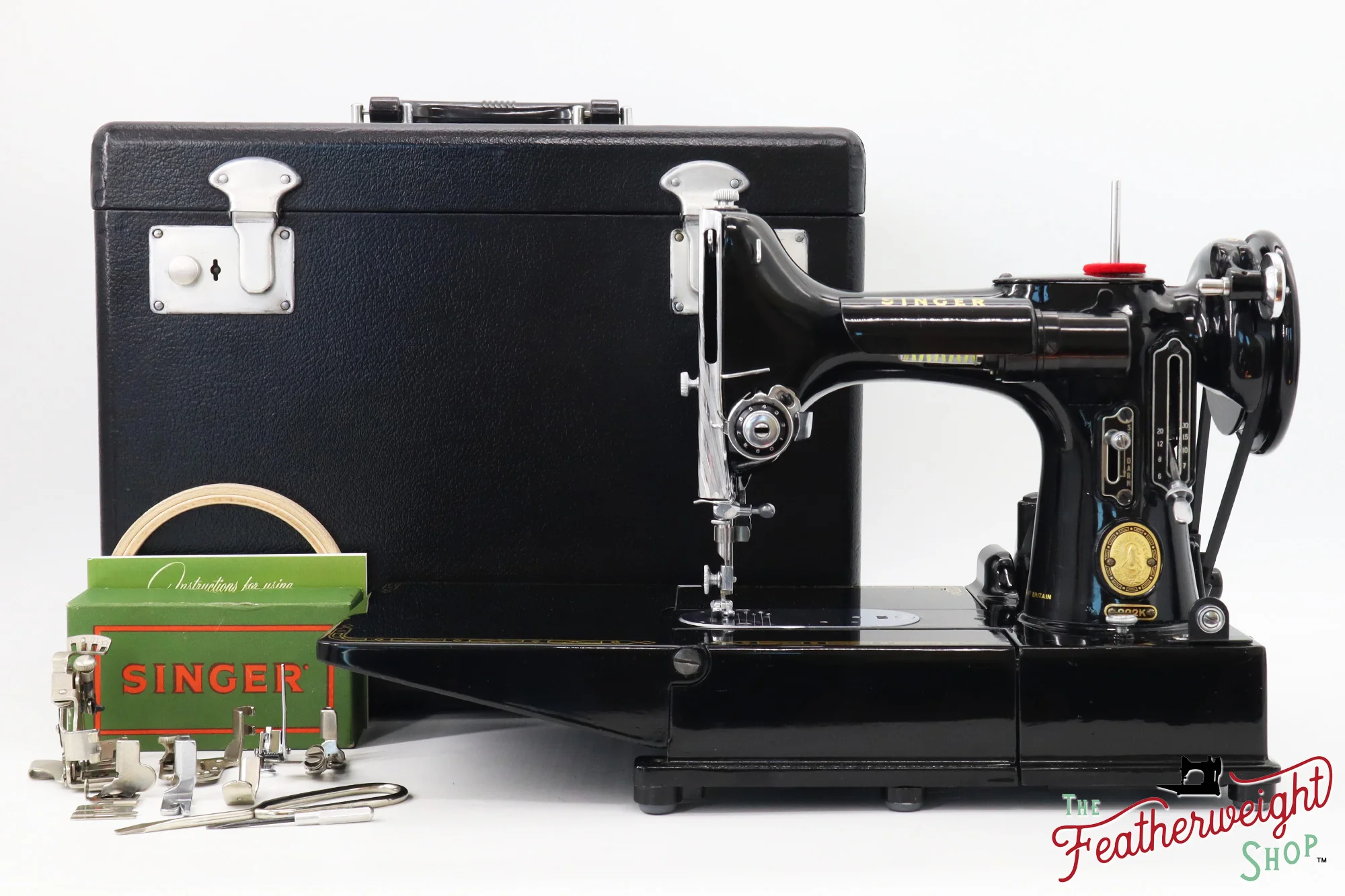 Singer Featherweight 222K Sewing Machine - EL17683* - 1956 - Image 2